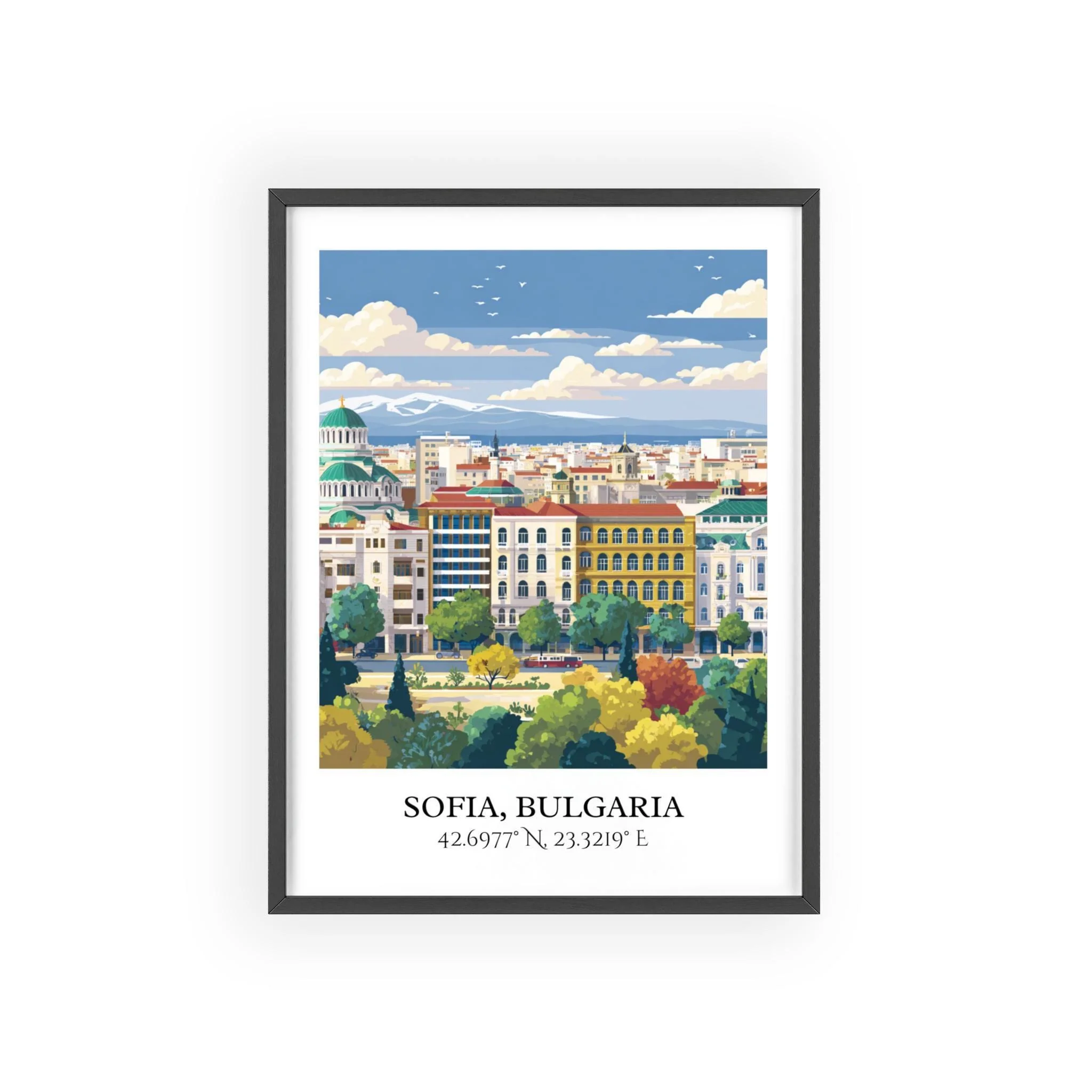Sofia, Bulgaria – Watercolor Art Print - Image 7