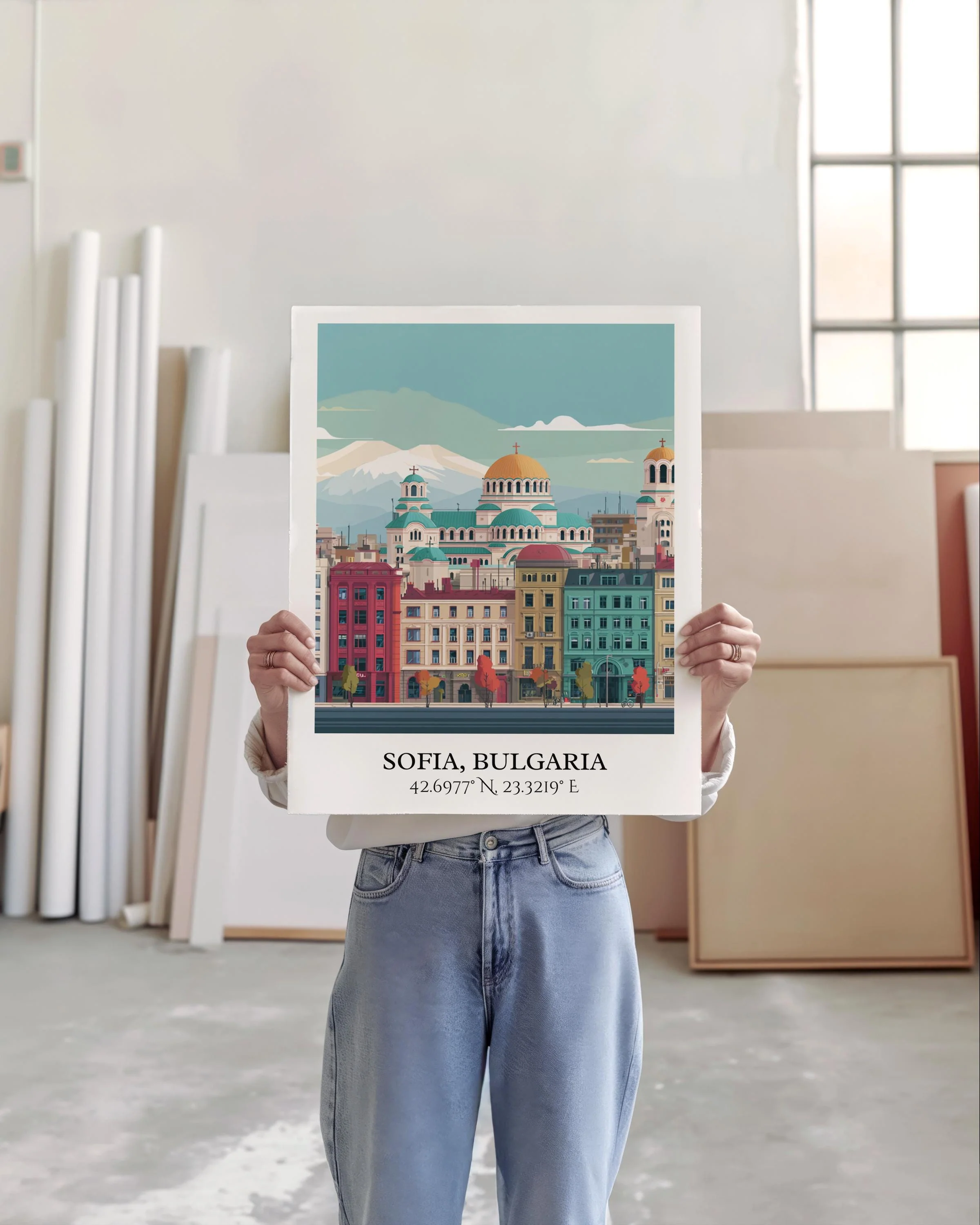 Sofia, Bulgaria – Watercolor Art Print - Image 3