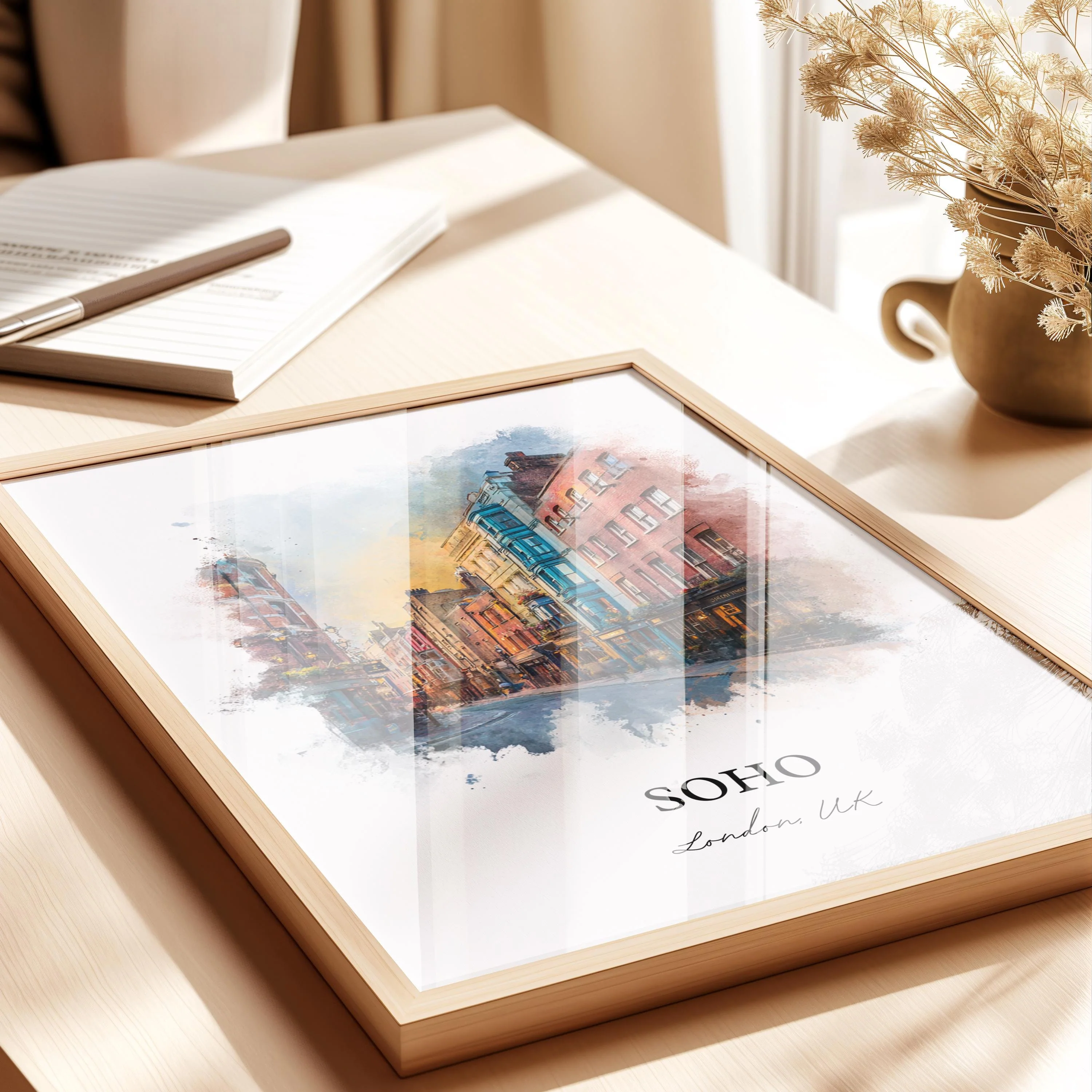 Soho London, England – Watercolor Art Print - Image 2