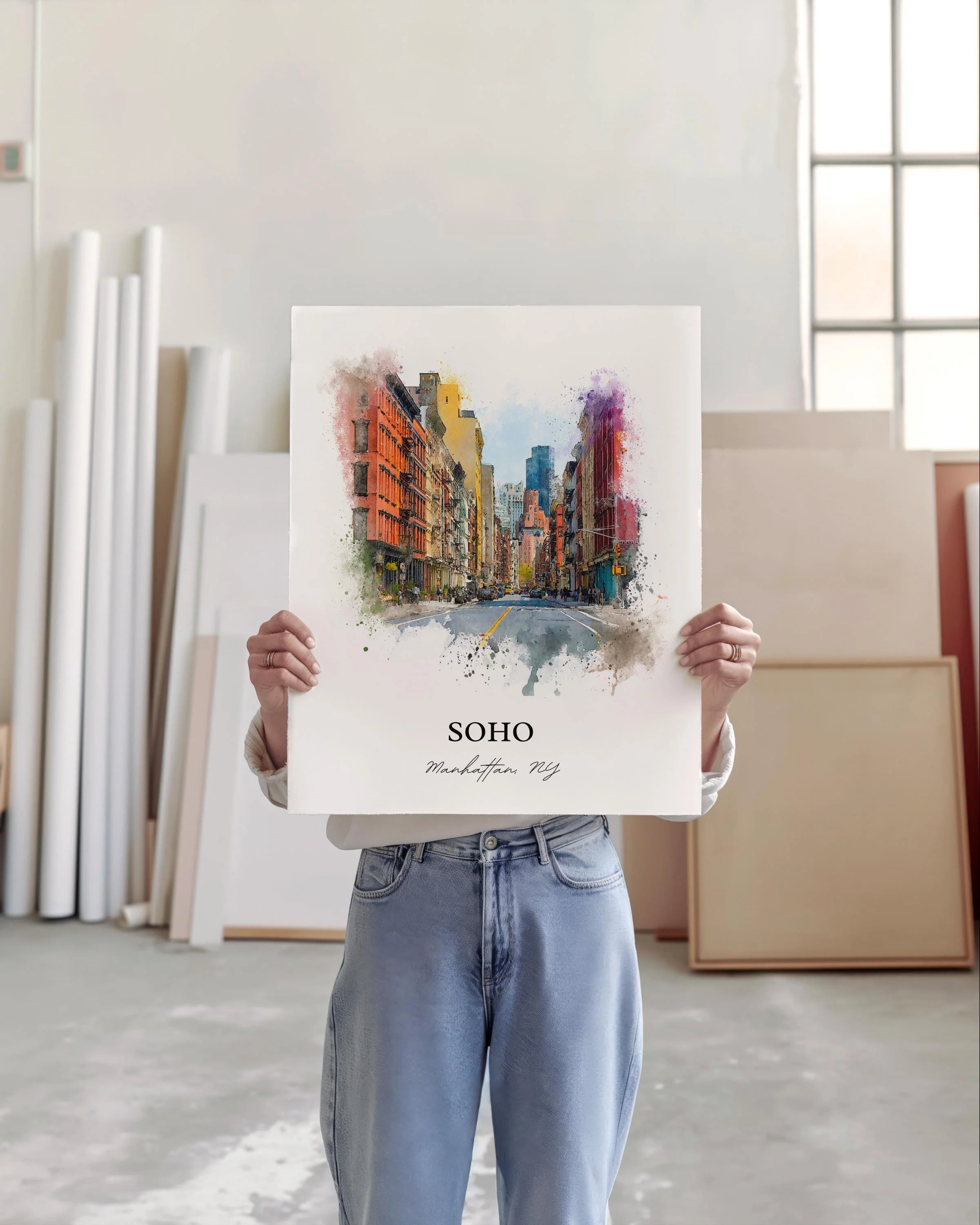 Soho, New York – Watercolor Art Print - Image 5
