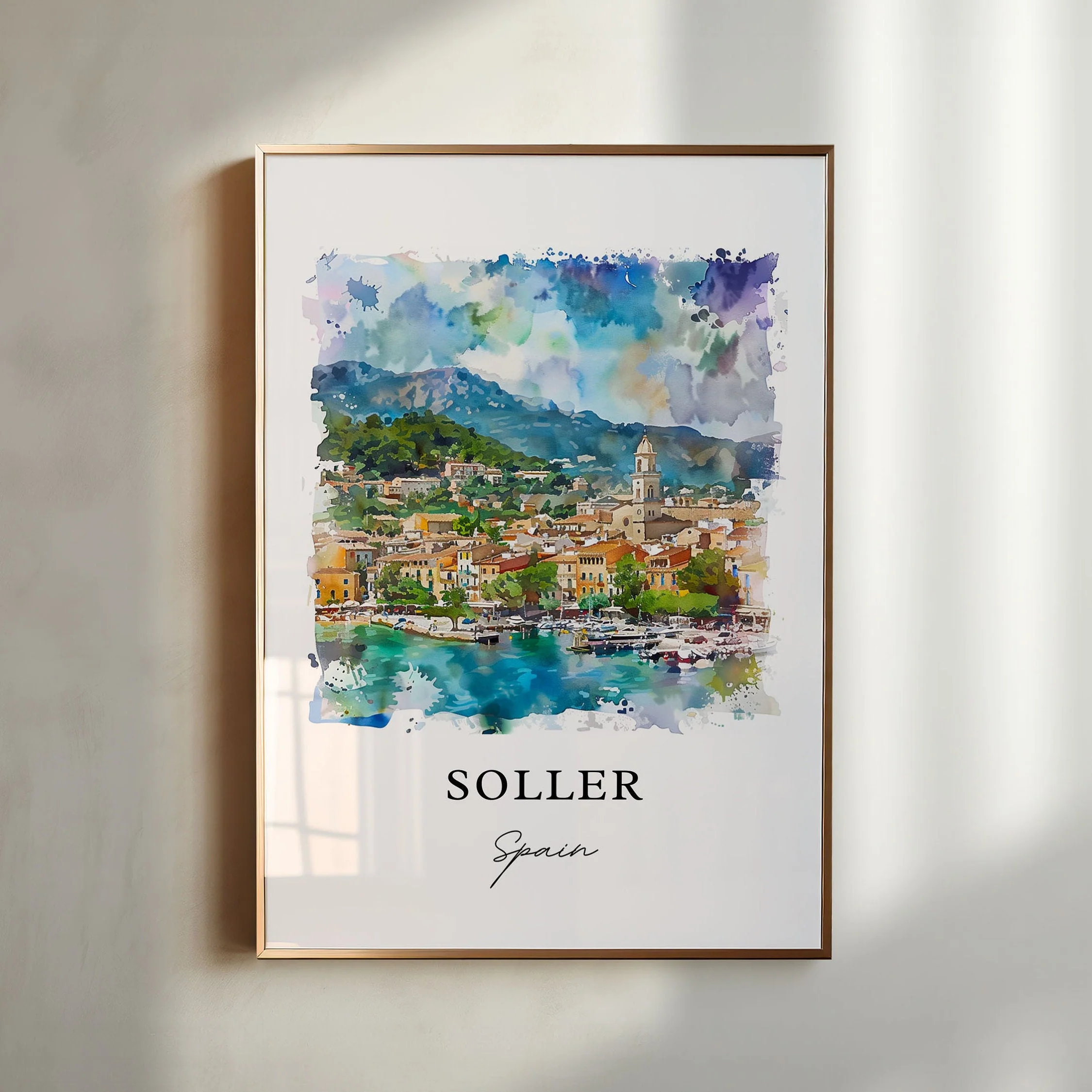 Soller, Spain – Watercolor Art Print