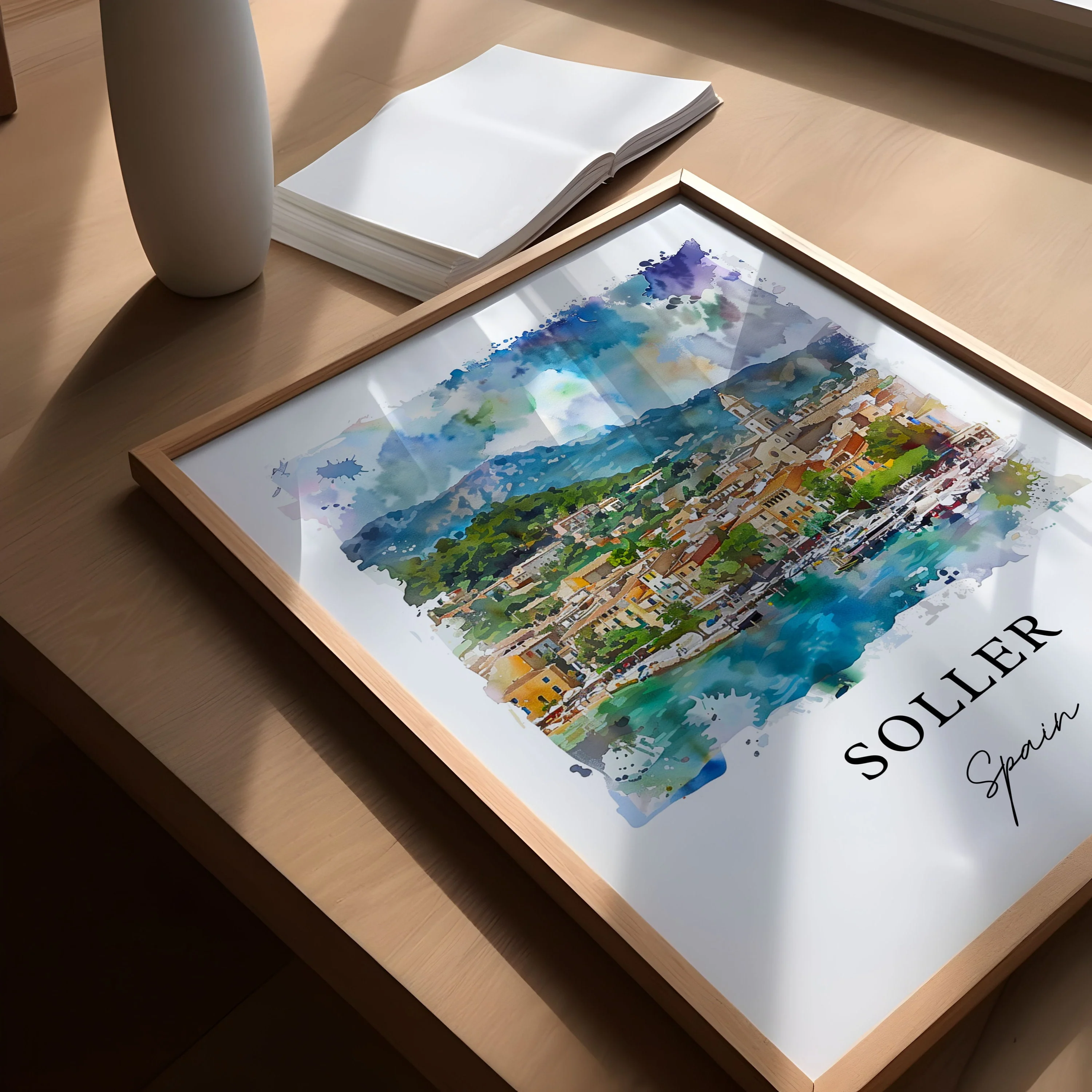 Soller, Spain – Watercolor Art Print - Image 2