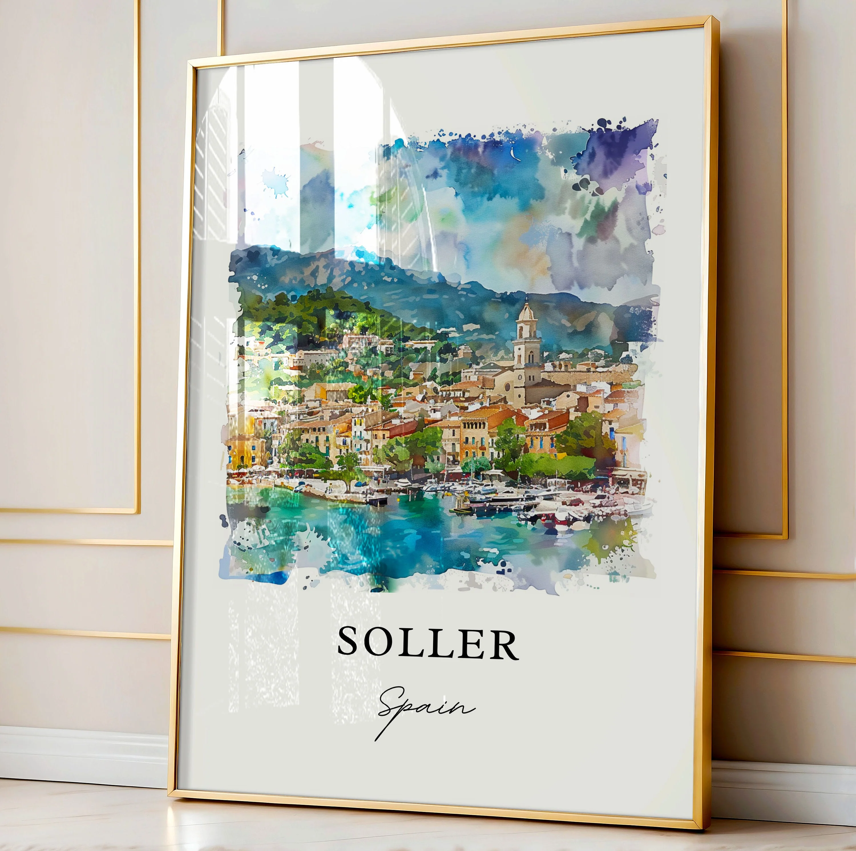 Soller, Spain – Watercolor Art Print - Image 4