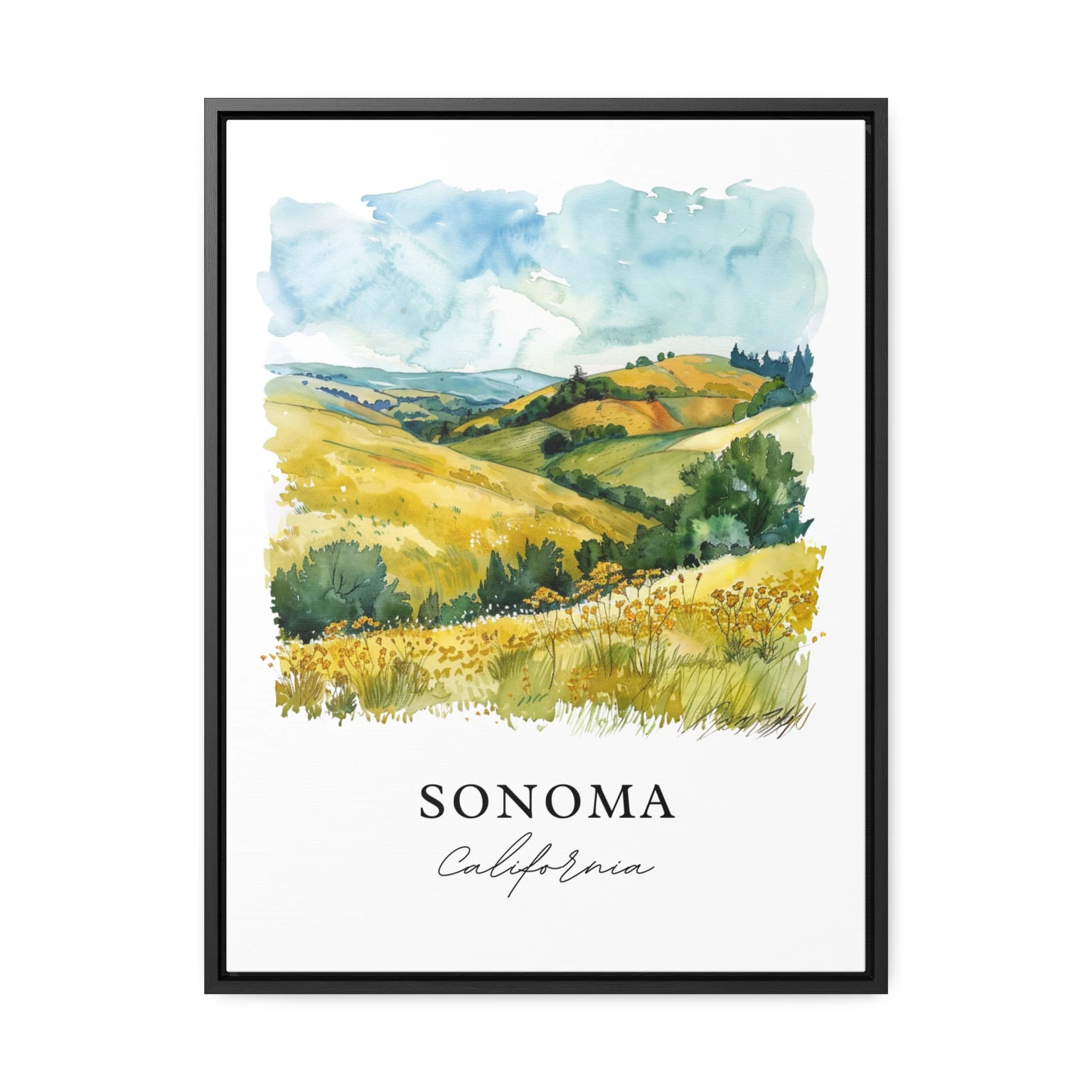 Sonoma, California – Watercolor Art Print - Image 5
