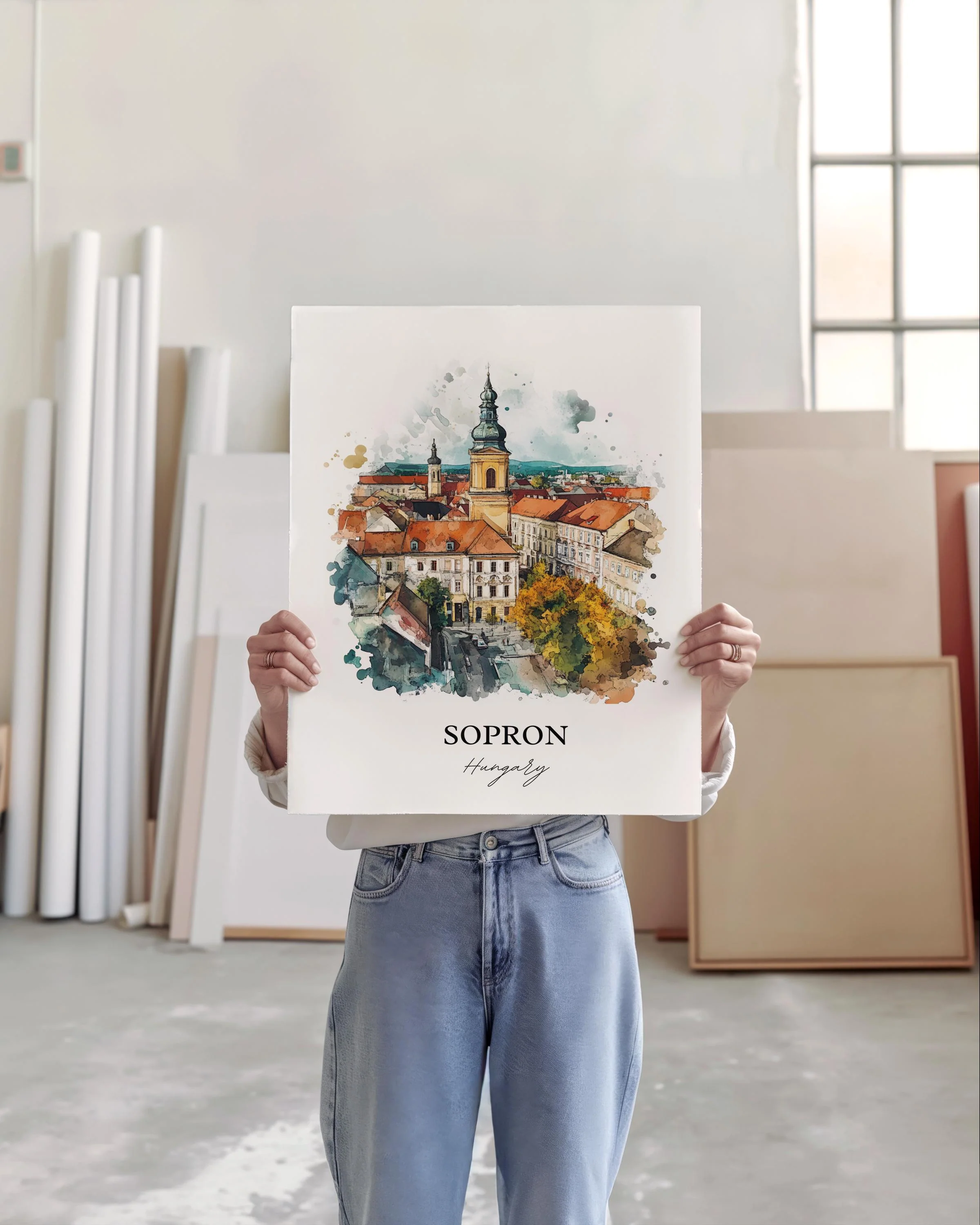 Sopron, Hungary – Lake Neusiedl Watercolor Art Print - Image 3