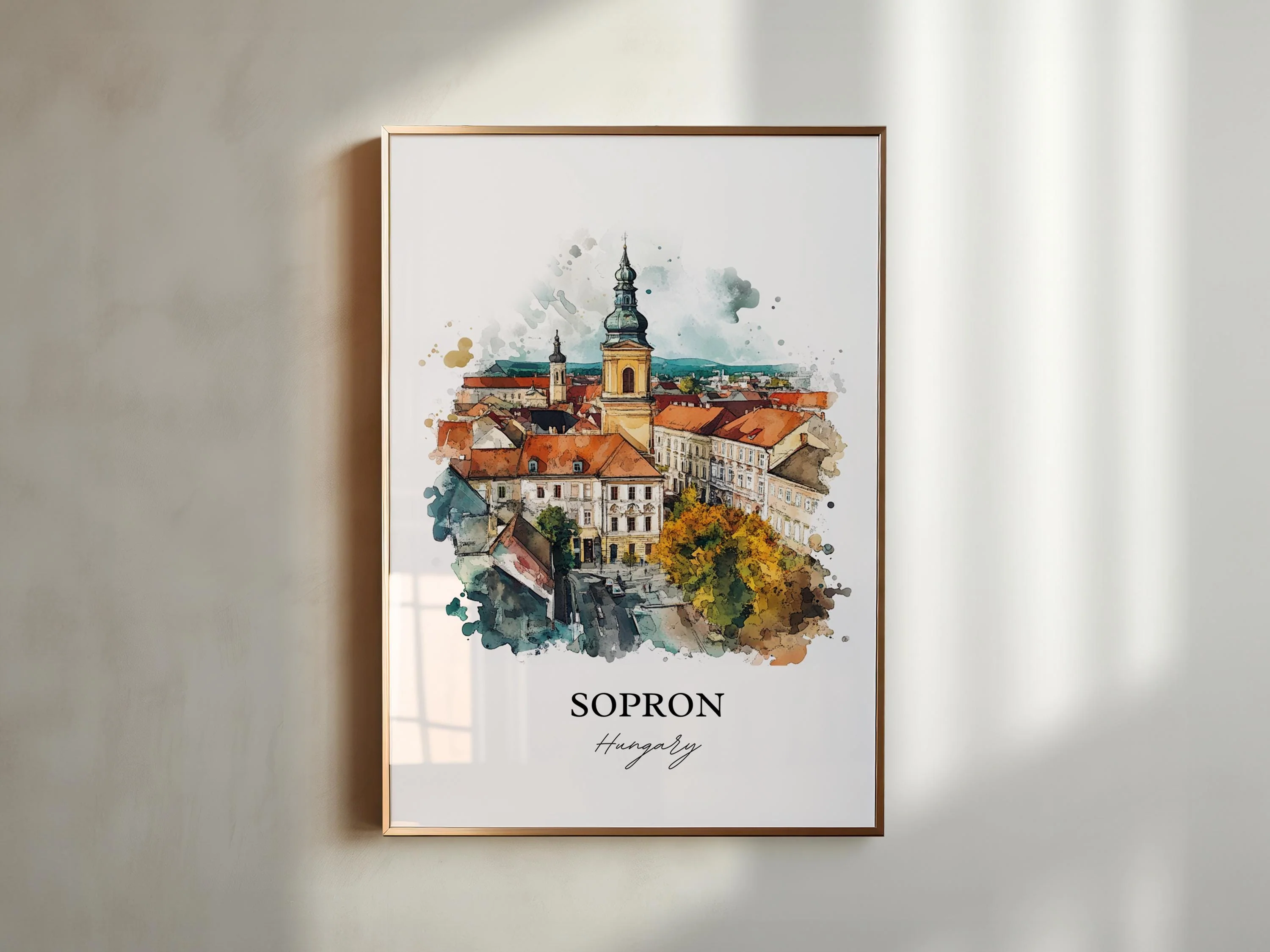 Sopron, Hungary – Lake Neusiedl Watercolor Art Print - Image 5