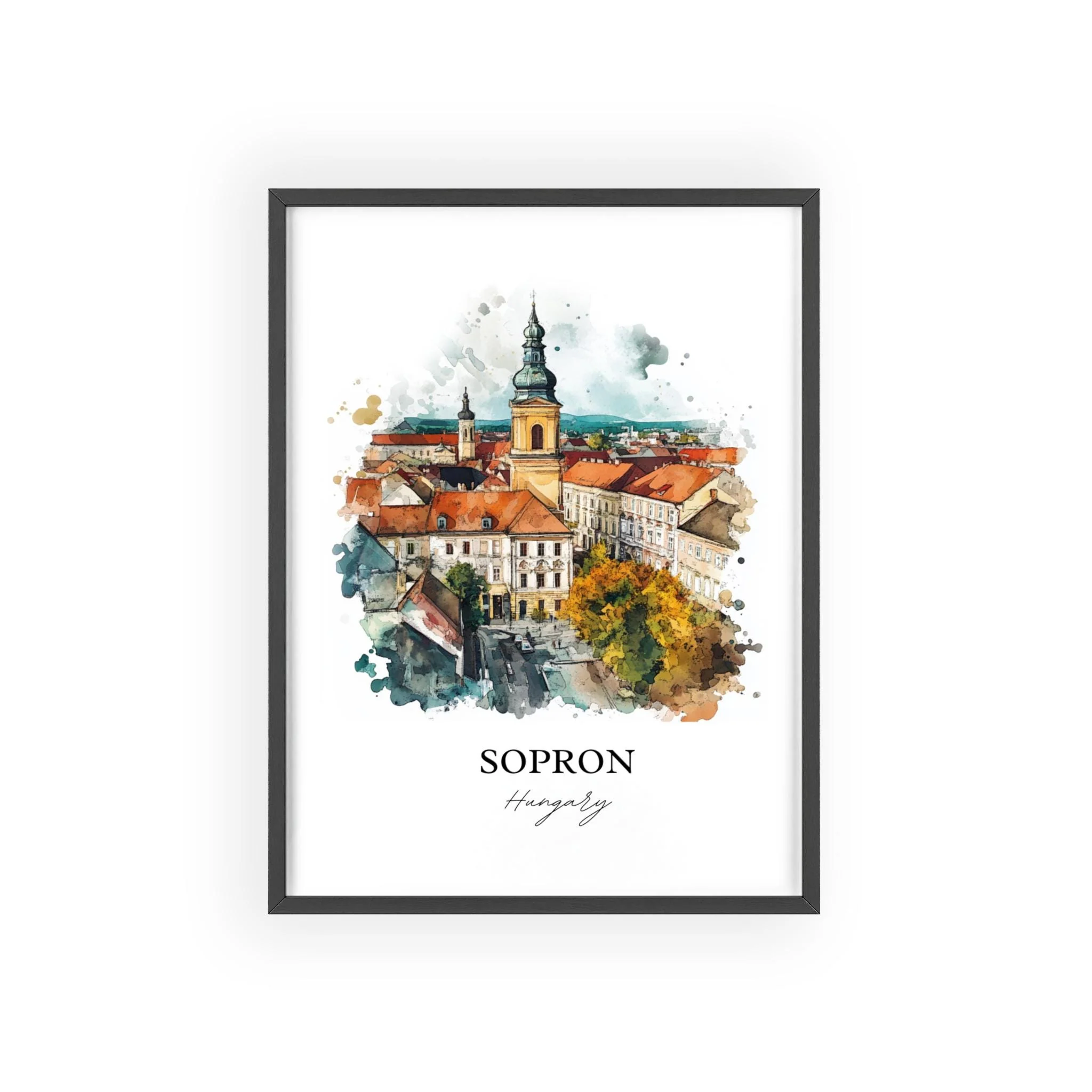 Sopron, Hungary – Lake Neusiedl Watercolor Art Print - Image 7
