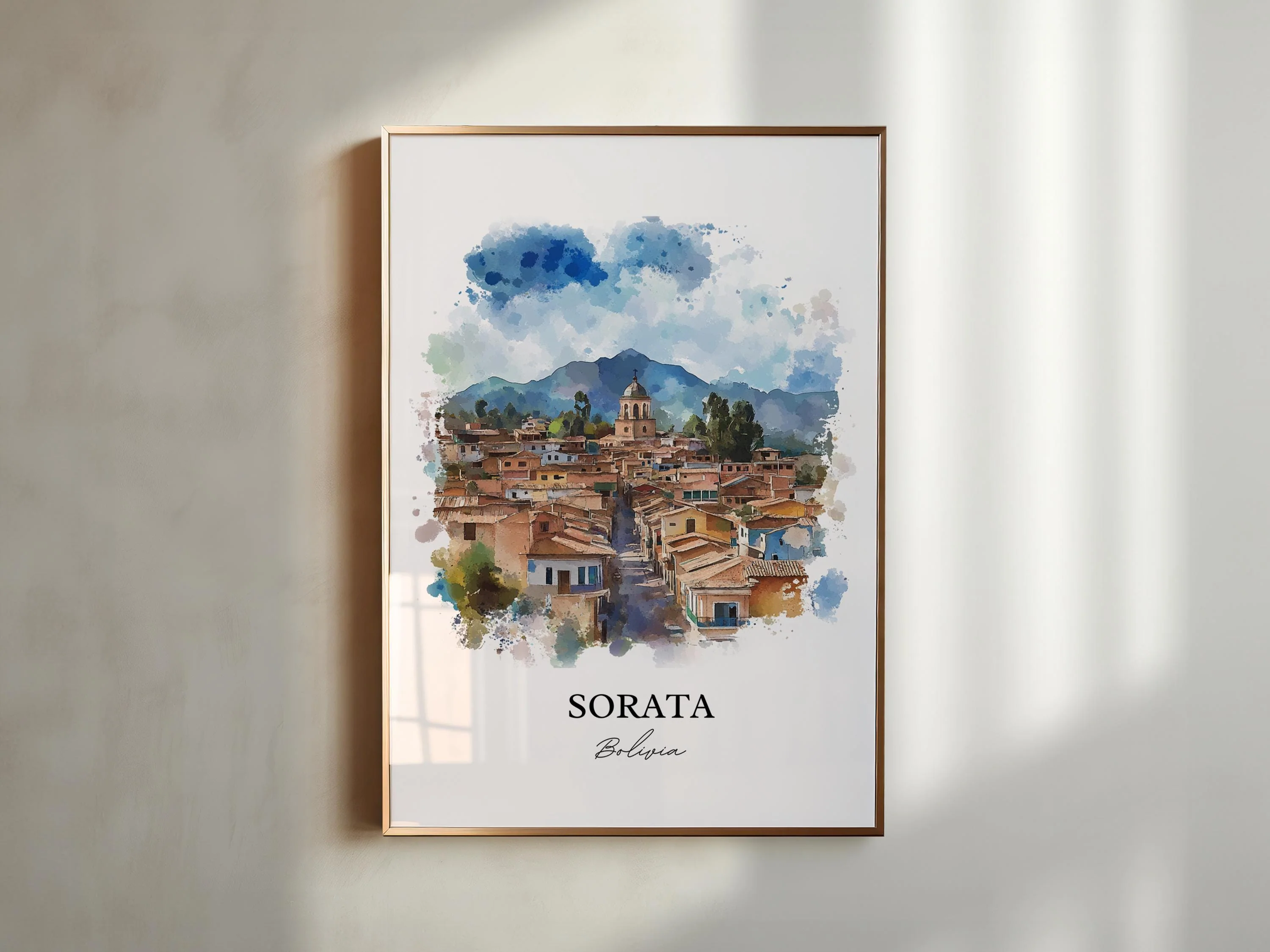 Sorata, Bolivia – Watercolor Art Print - Image 5