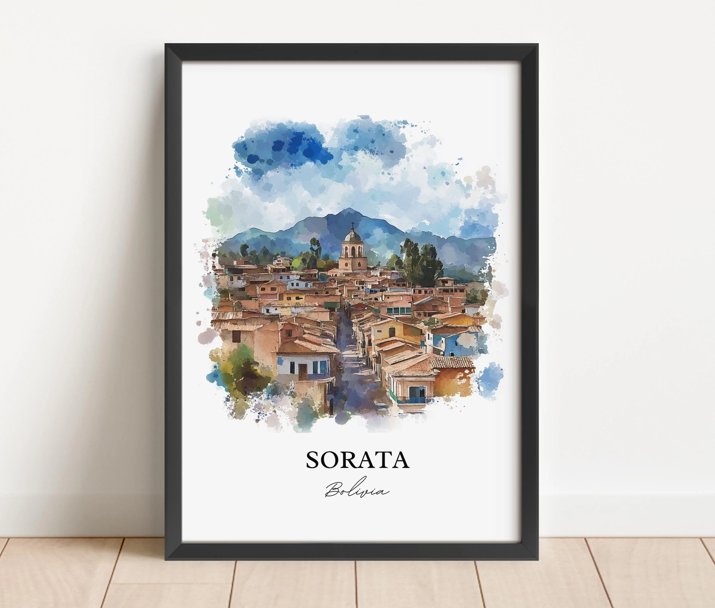 Sorata, Bolivia – Watercolor Art Print - Image 6
