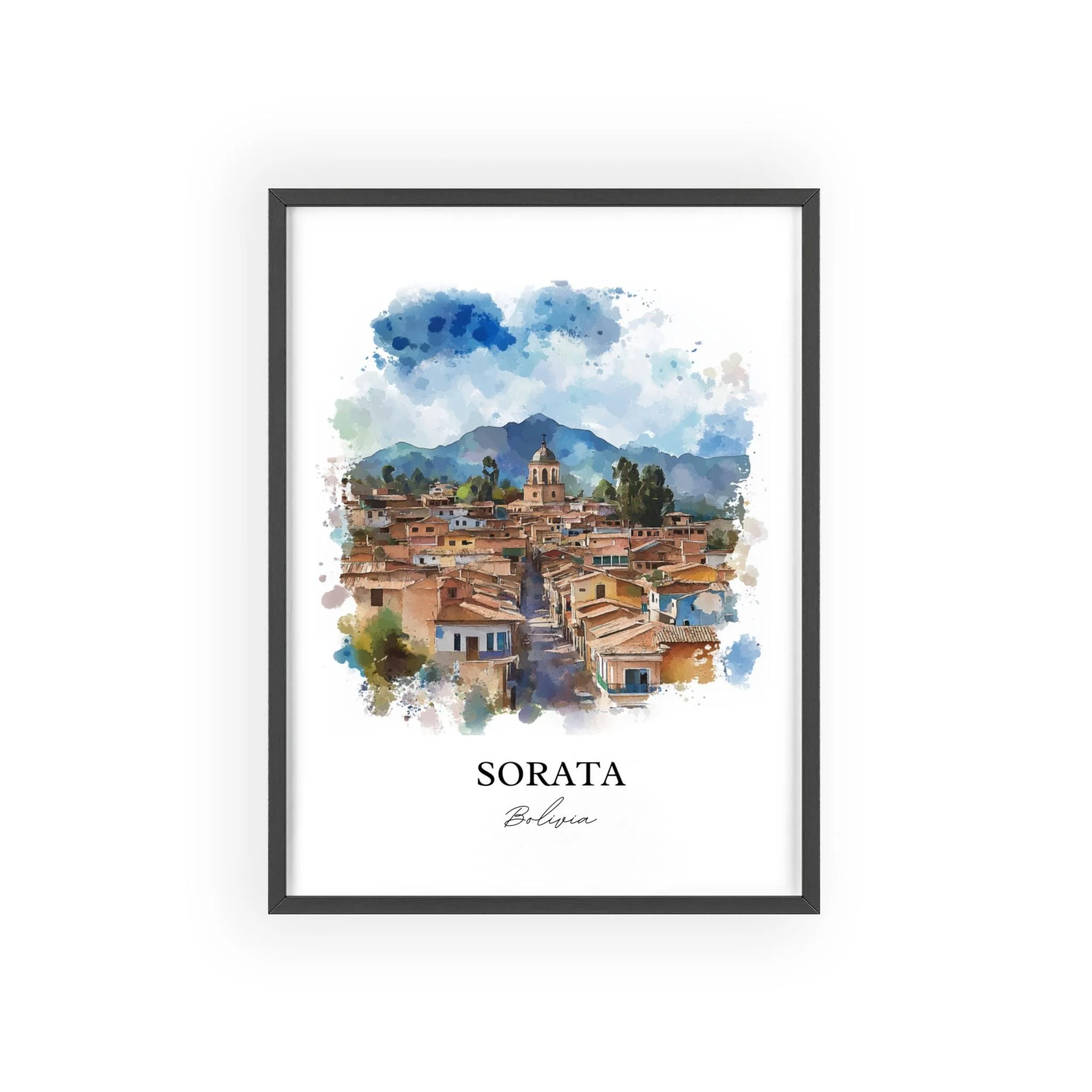 Sorata, Bolivia – Watercolor Art Print - Image 7