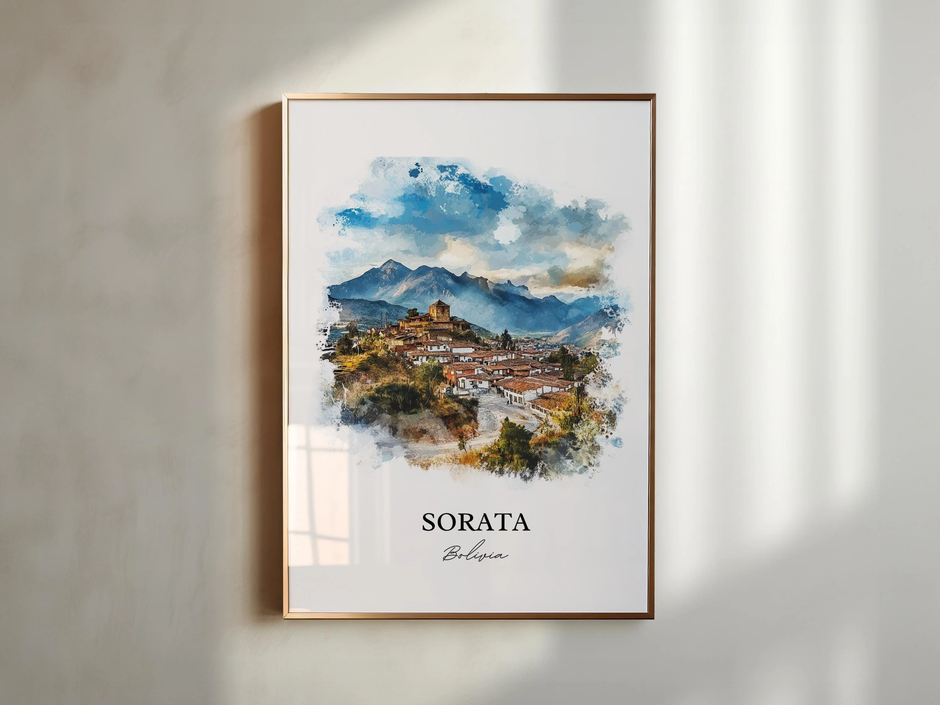 Sorata, Bolivia – Watercolor Art Print - Image 3