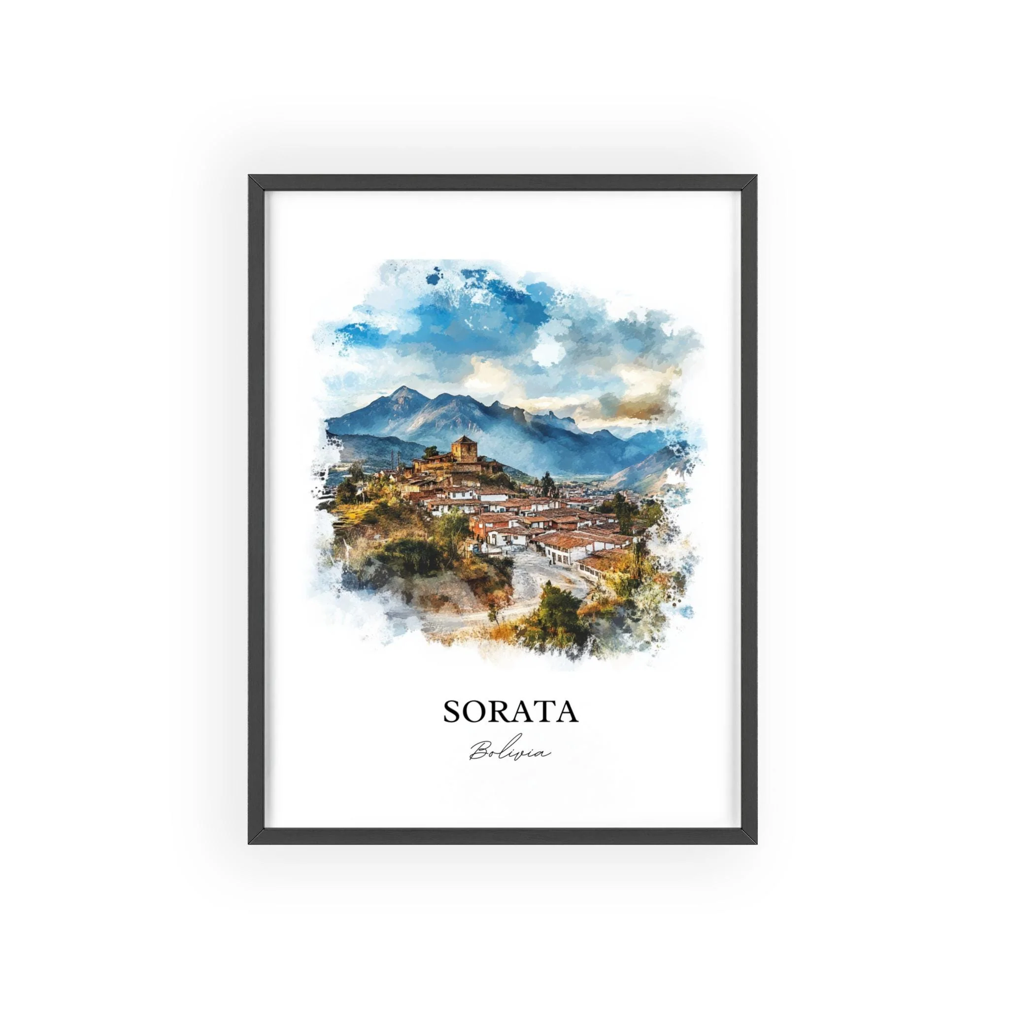 Sorata, Bolivia – Watercolor Art Print - Image 7