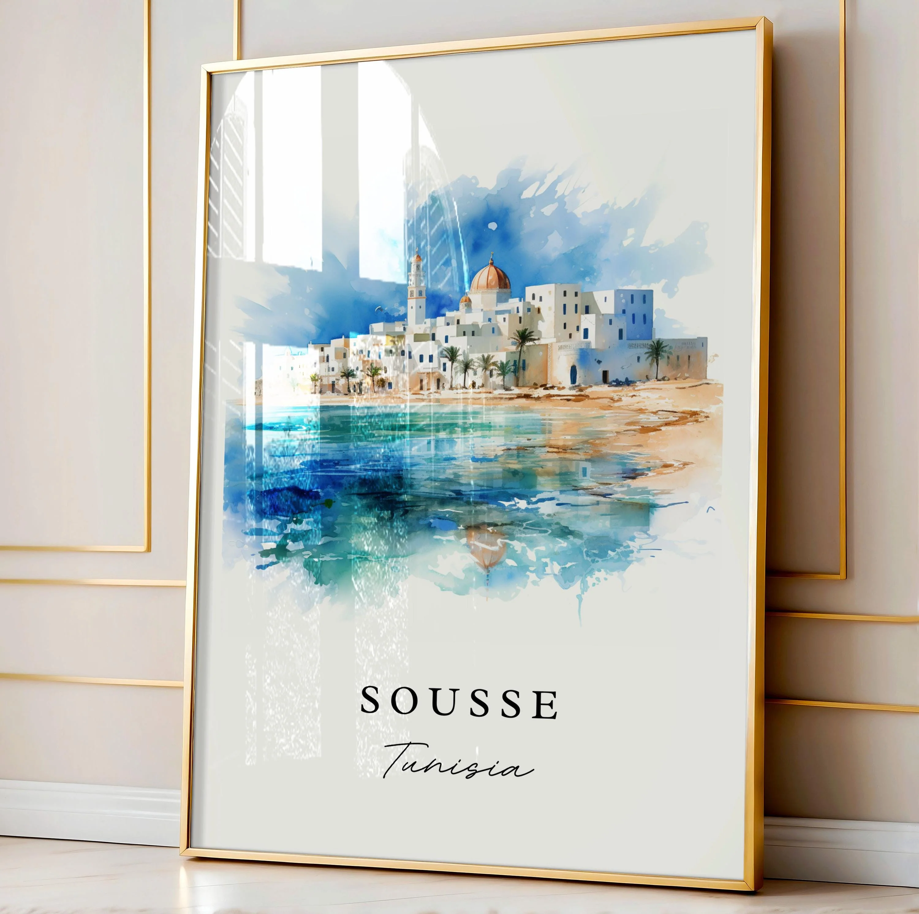 Sousse, Tunisia – Watercolor Art Print - Image 4
