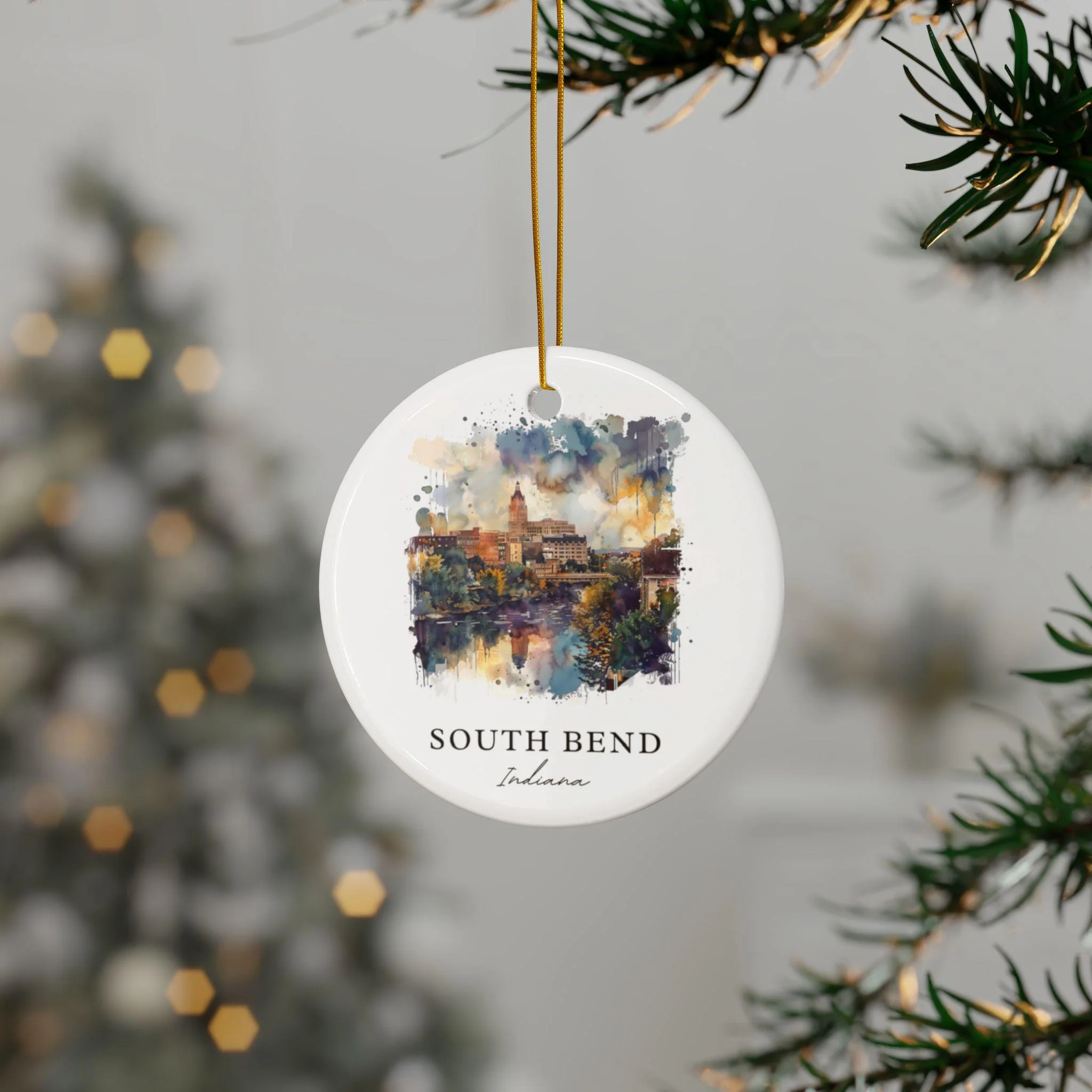 South Bend IN Ornament: Unique South Bend Souvenir, South Bend Decor, and Notre Dame University Christmas Gift - Image 2