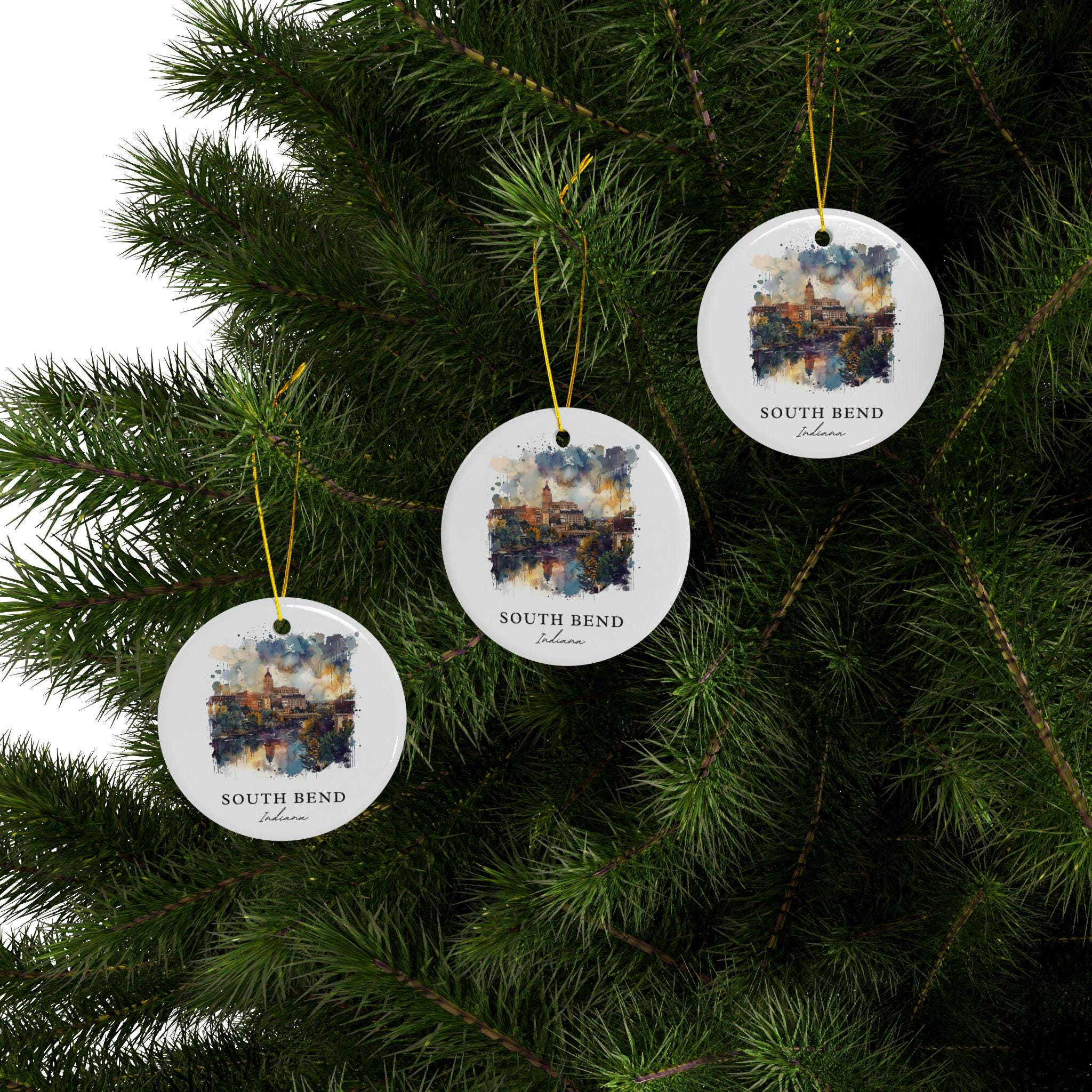 South Bend IN Ornament: Unique South Bend Souvenir, South Bend Decor, and Notre Dame University Christmas Gift - Image 3