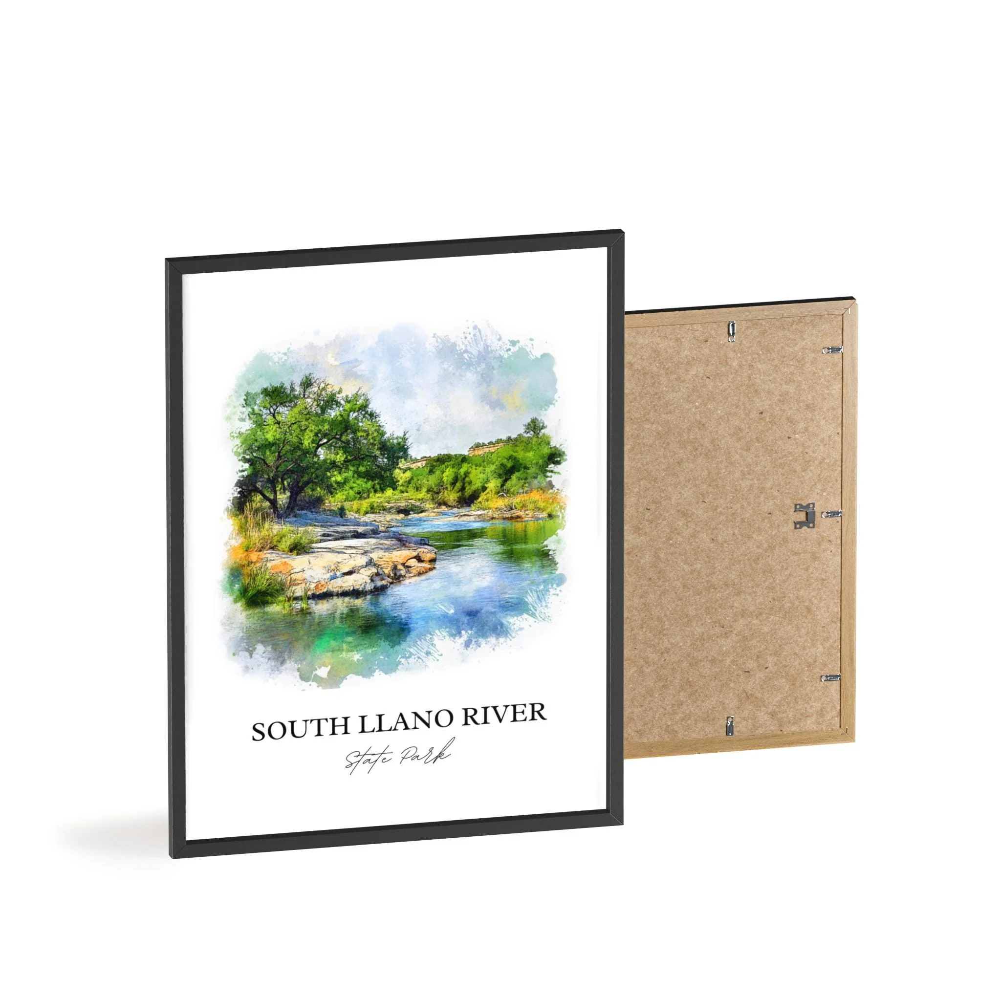 South Llano River Park, USA – Watercolor Art Print - Image 8