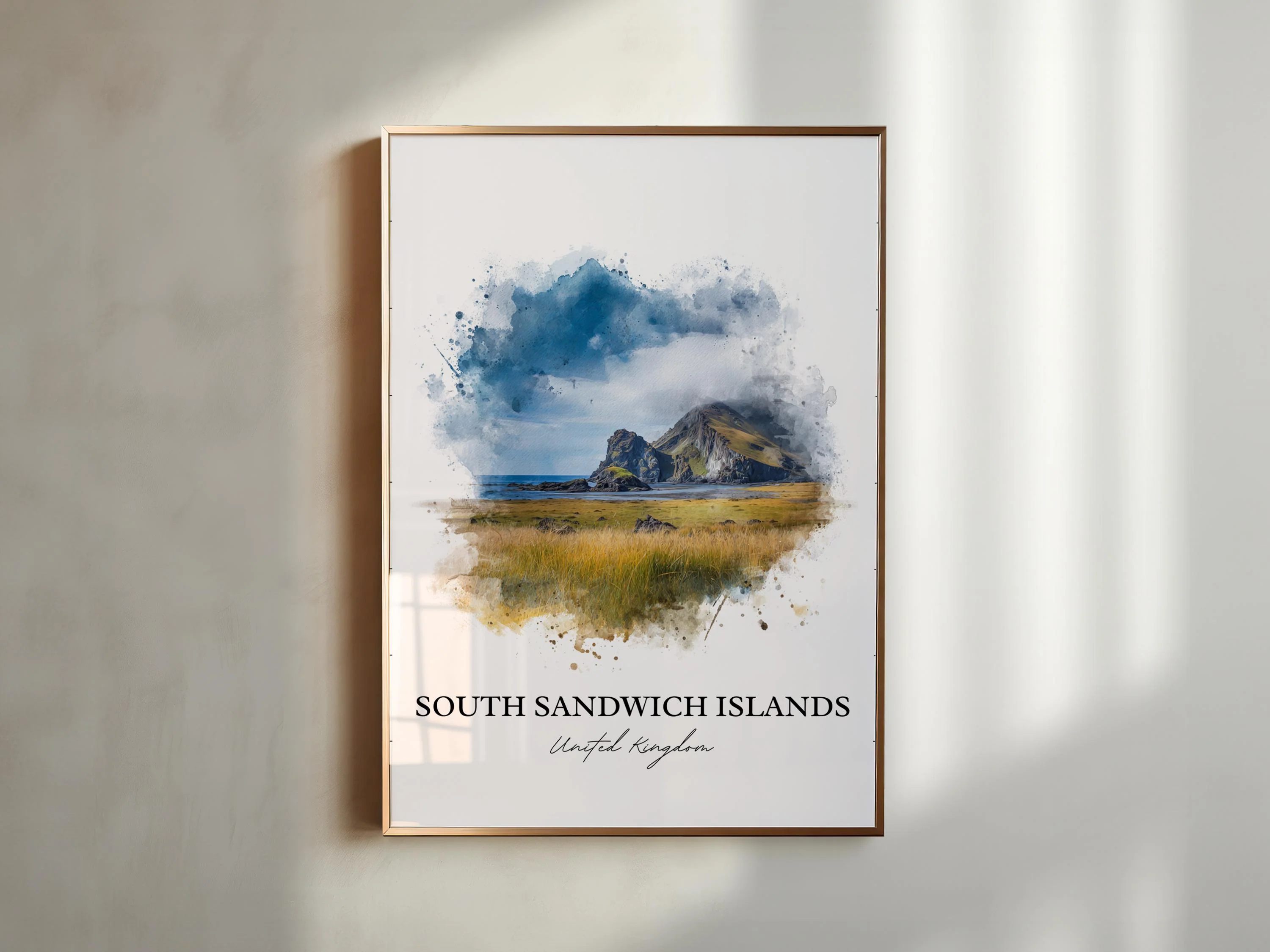 South Sandwich Islands, UK – Watercolor Art Print - Image 5