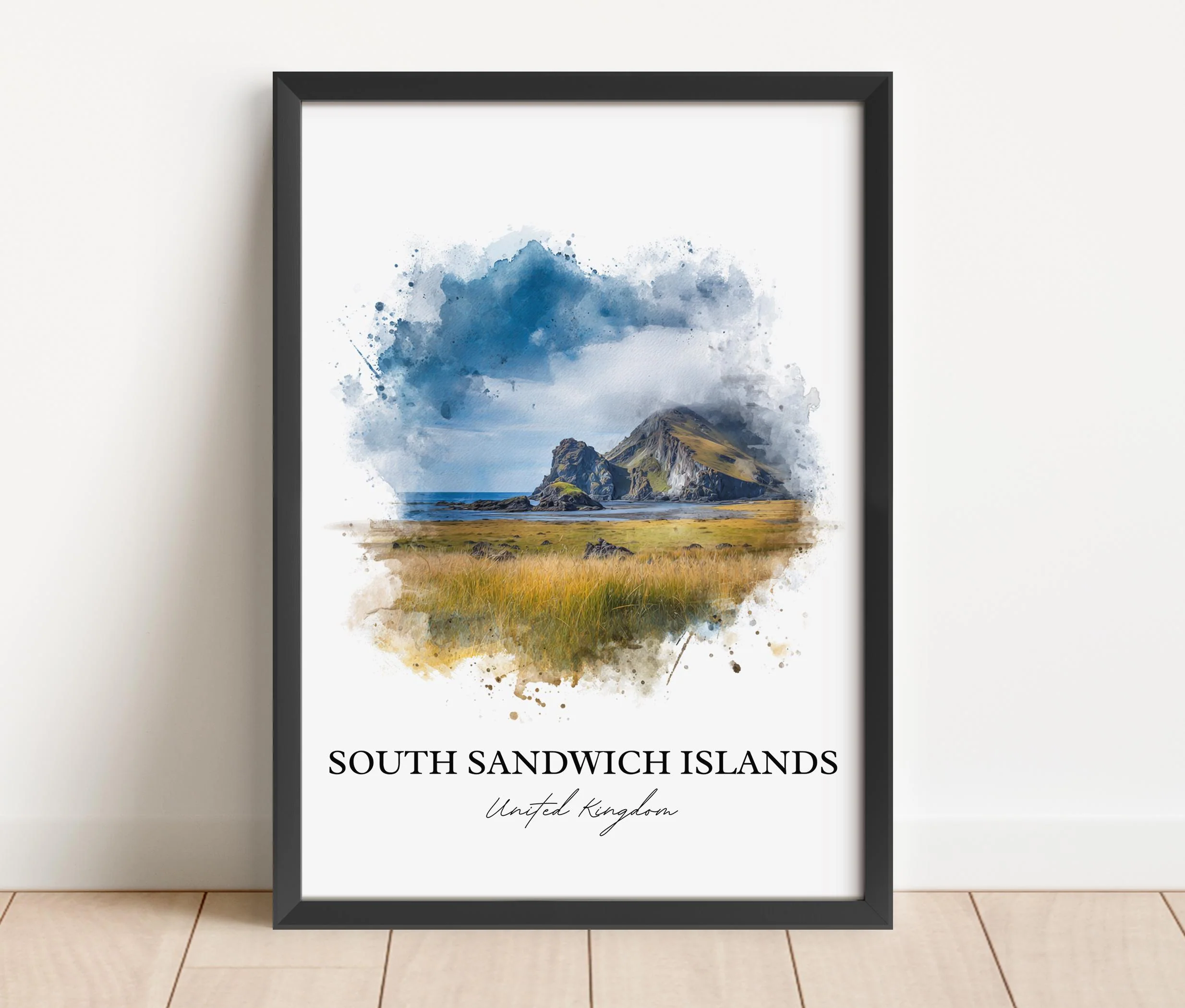 South Sandwich Islands, UK – Watercolor Art Print - Image 6