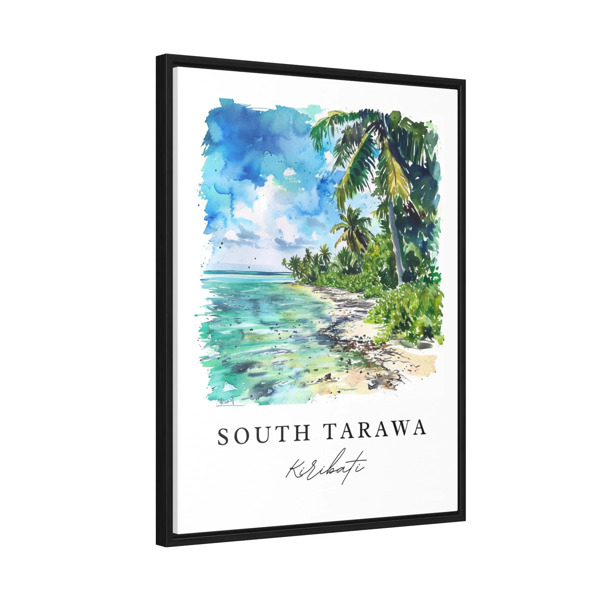 South Tarawa, Kiribati – Watercolor Art Print - Image 7