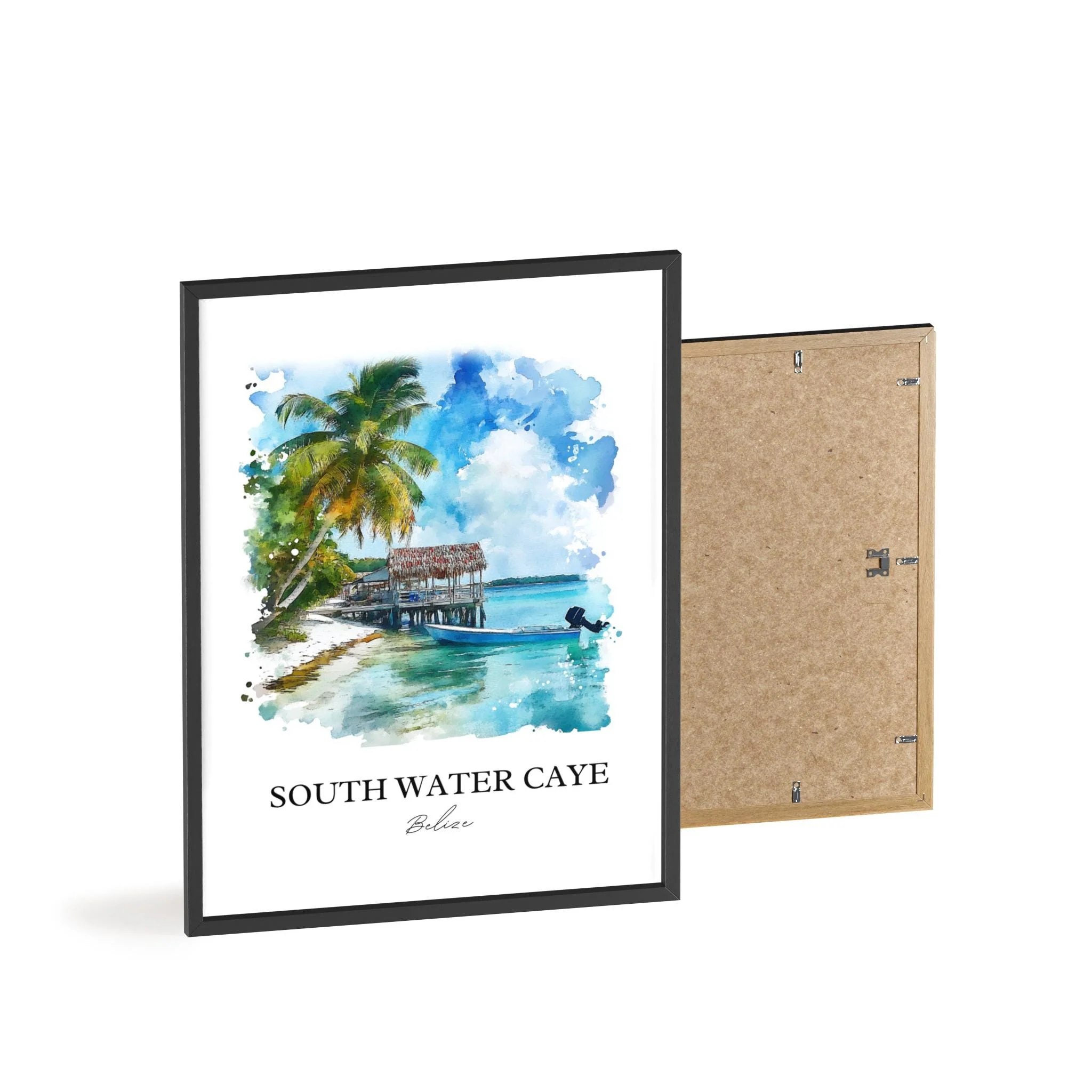 South Water Caye, Belize – Watercolor Art Print - Image 8