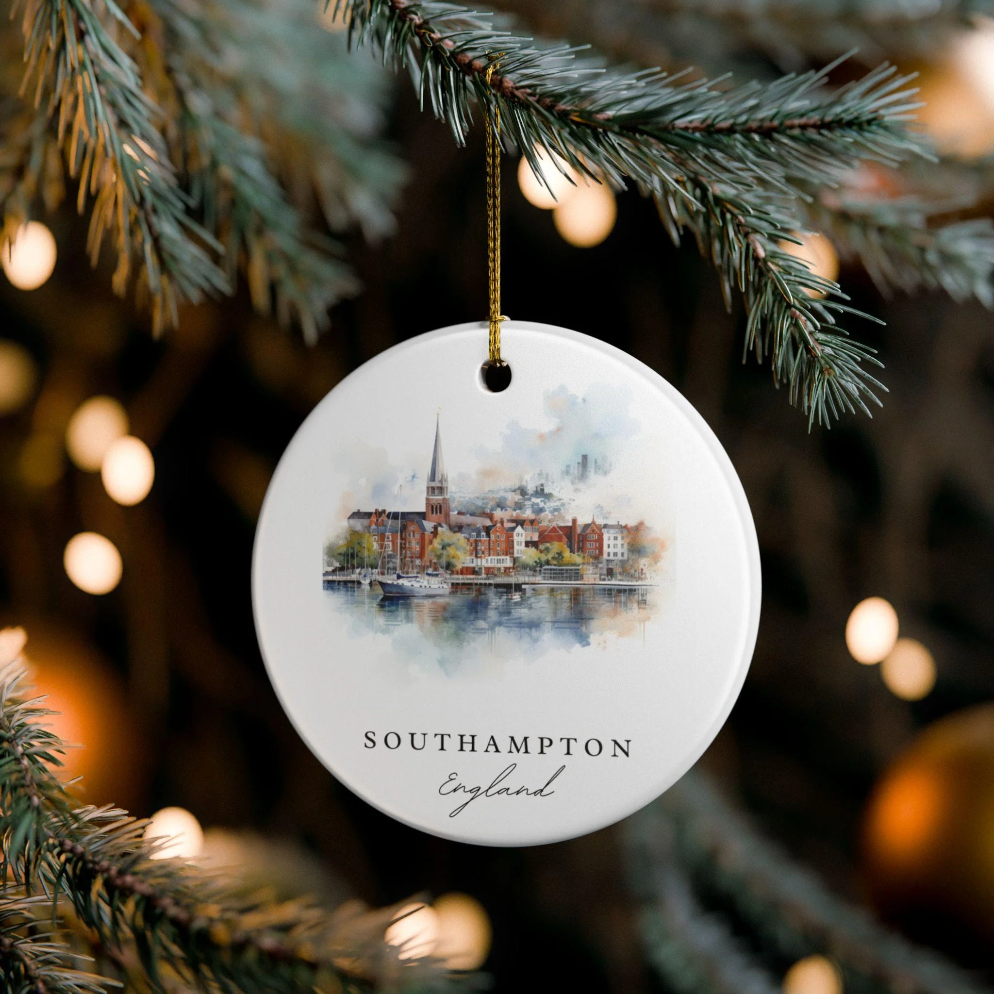 Southampton England Ornament: Unique Southampton Souvenir, Southampton Xmas Decor, and Authentic England Gift - Image 4