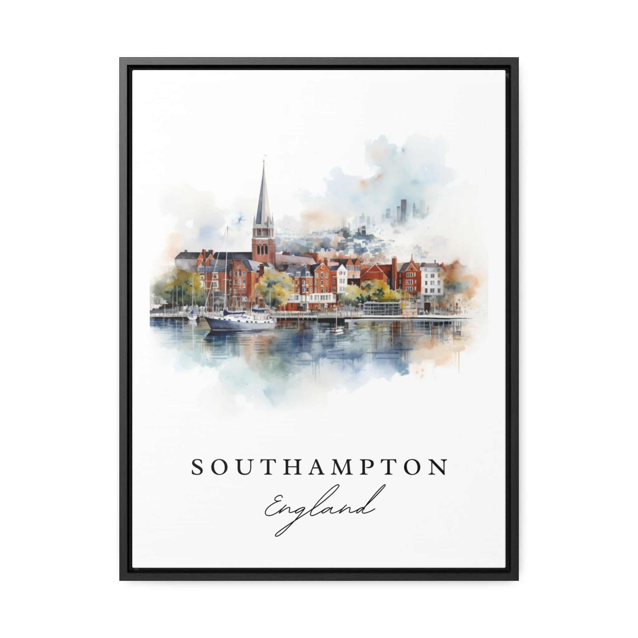 Southampton, England – Watercolor Art Print - Image 2