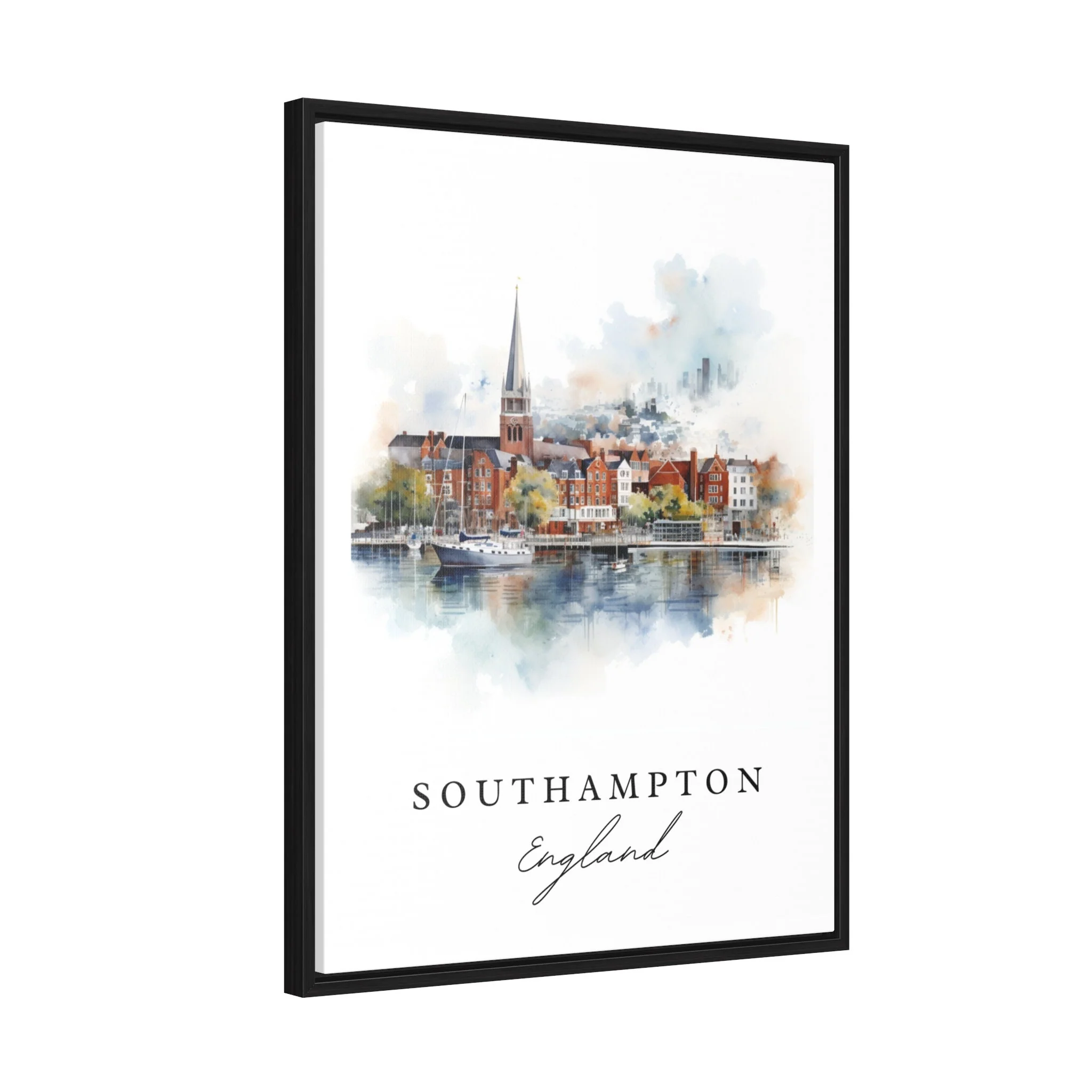 Southampton, England – Watercolor Art Print - Image 3