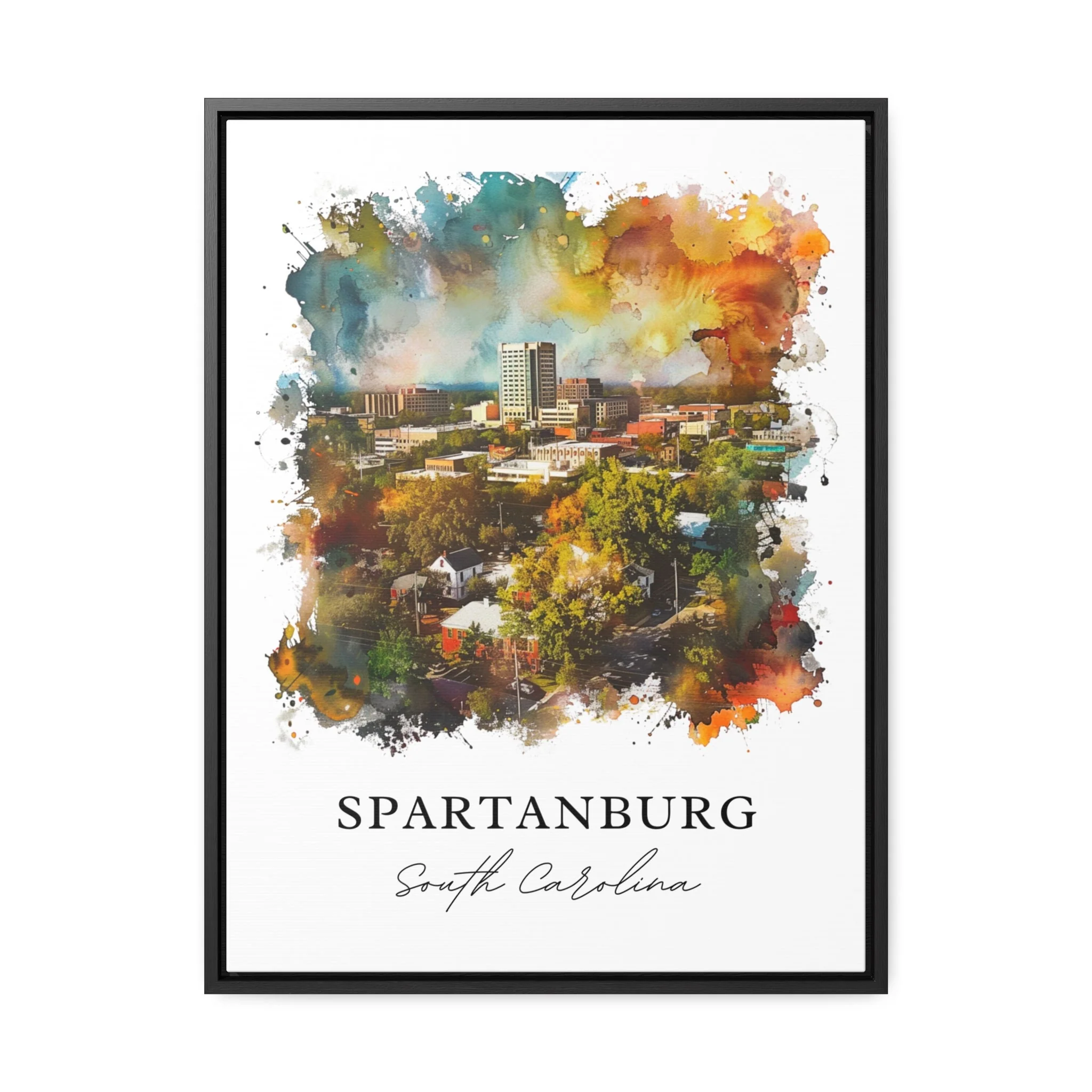 Spartanburg, USA – Watercolor Art Print - Image 5