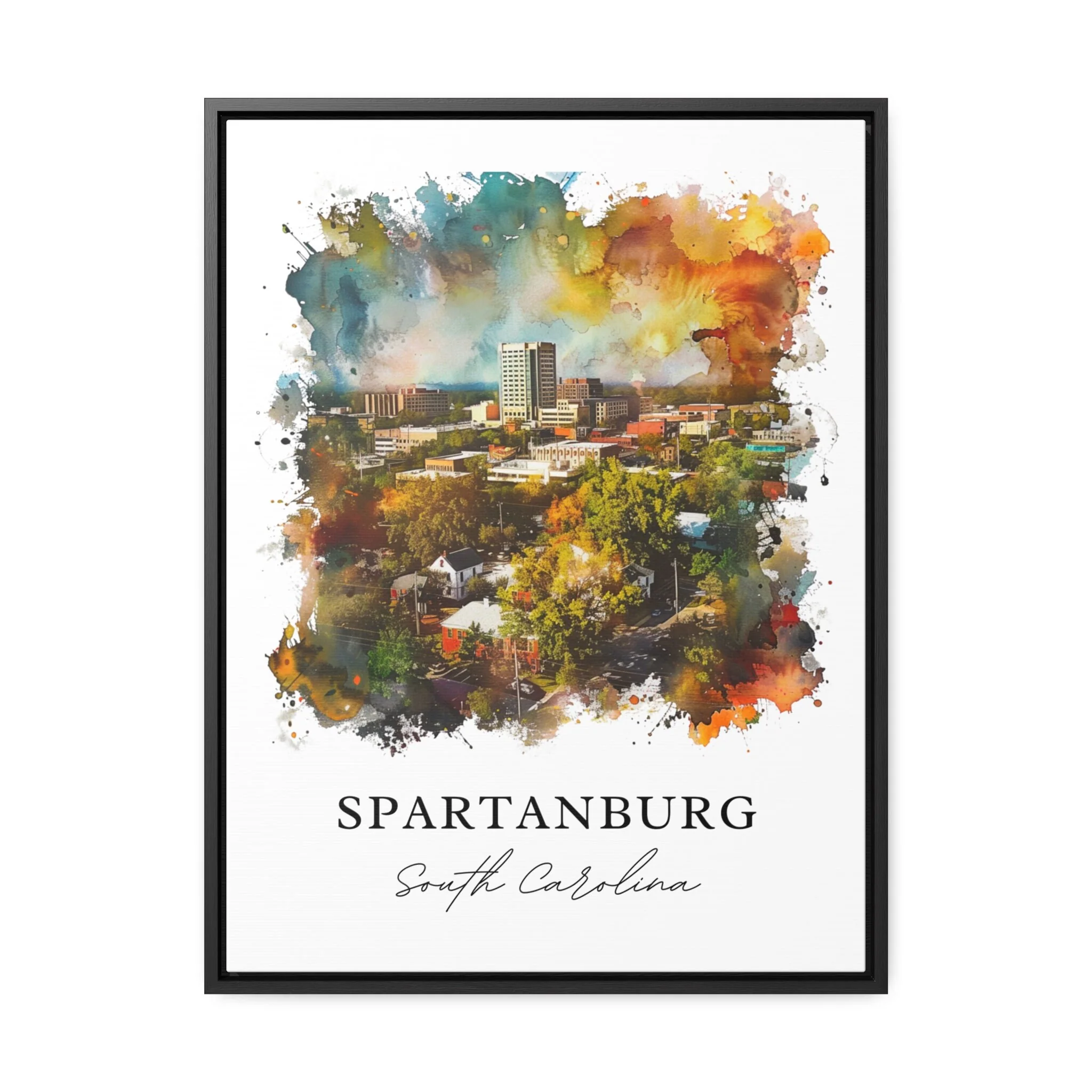 Spartanburg, USA – Watercolor Art Print - Image 5