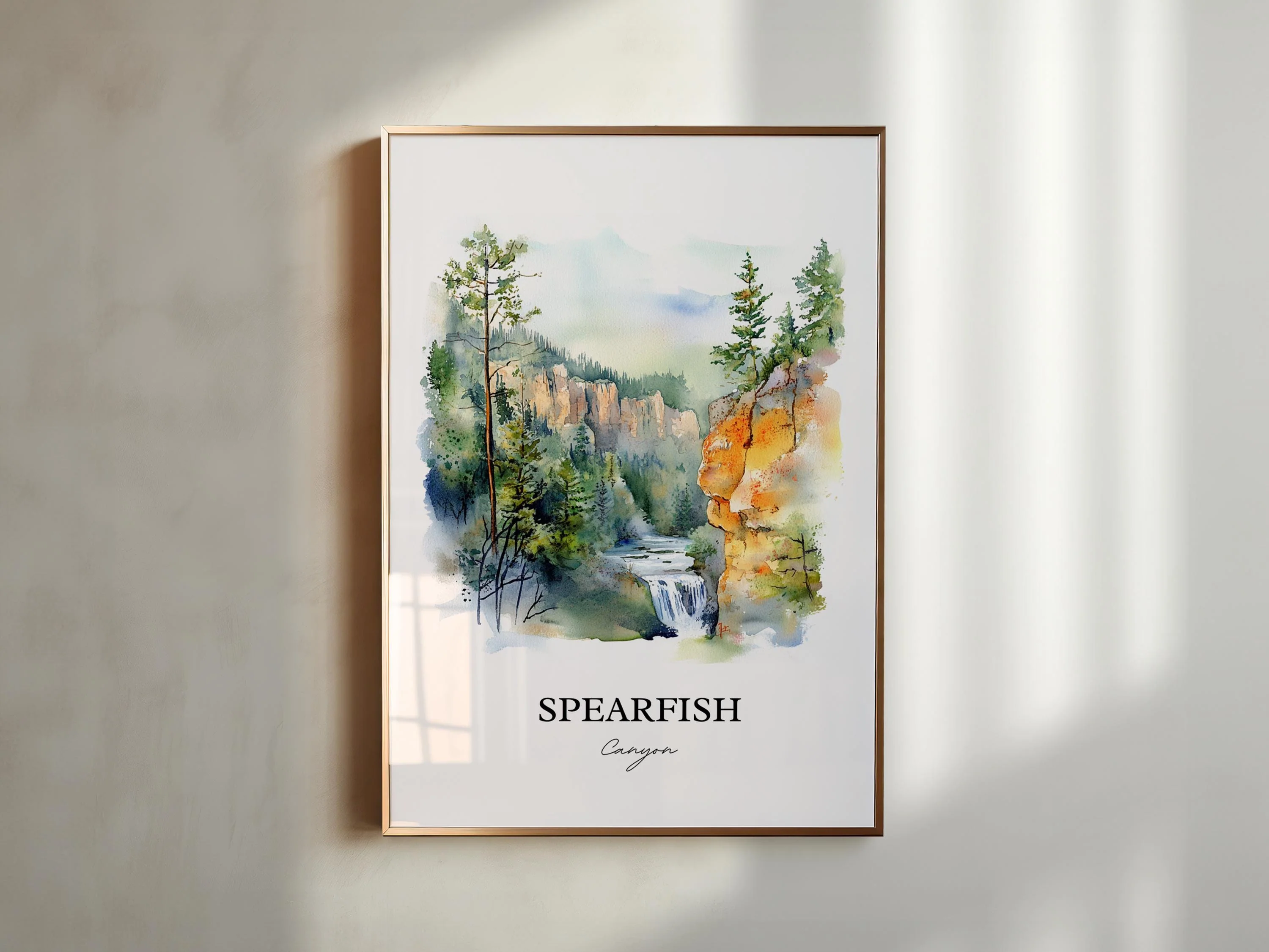 Spearfish Canyon, South Dakota – Watercolor Art Print - Image 3