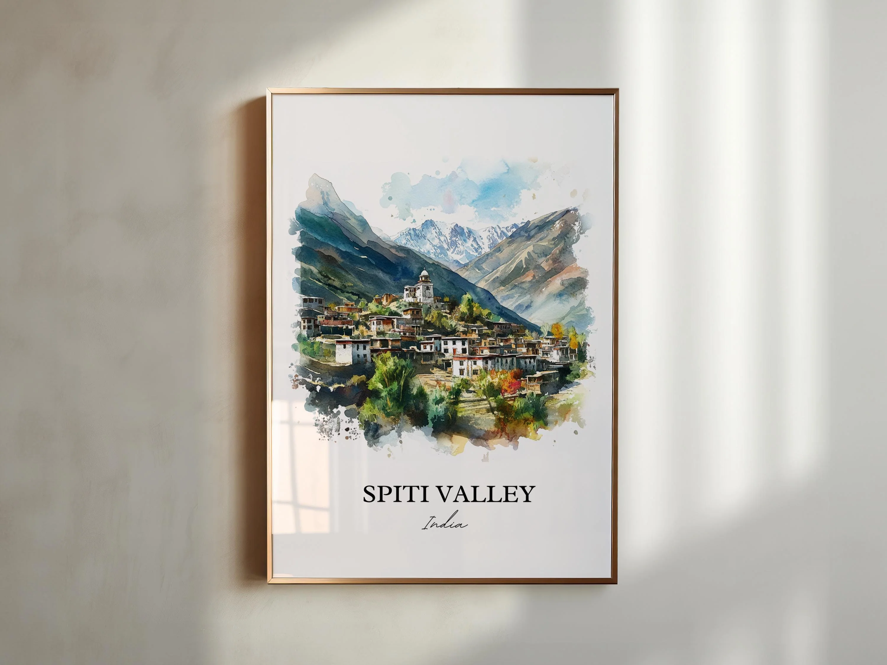 Spiti Valley, India – Watercolor Art Print - Image 3