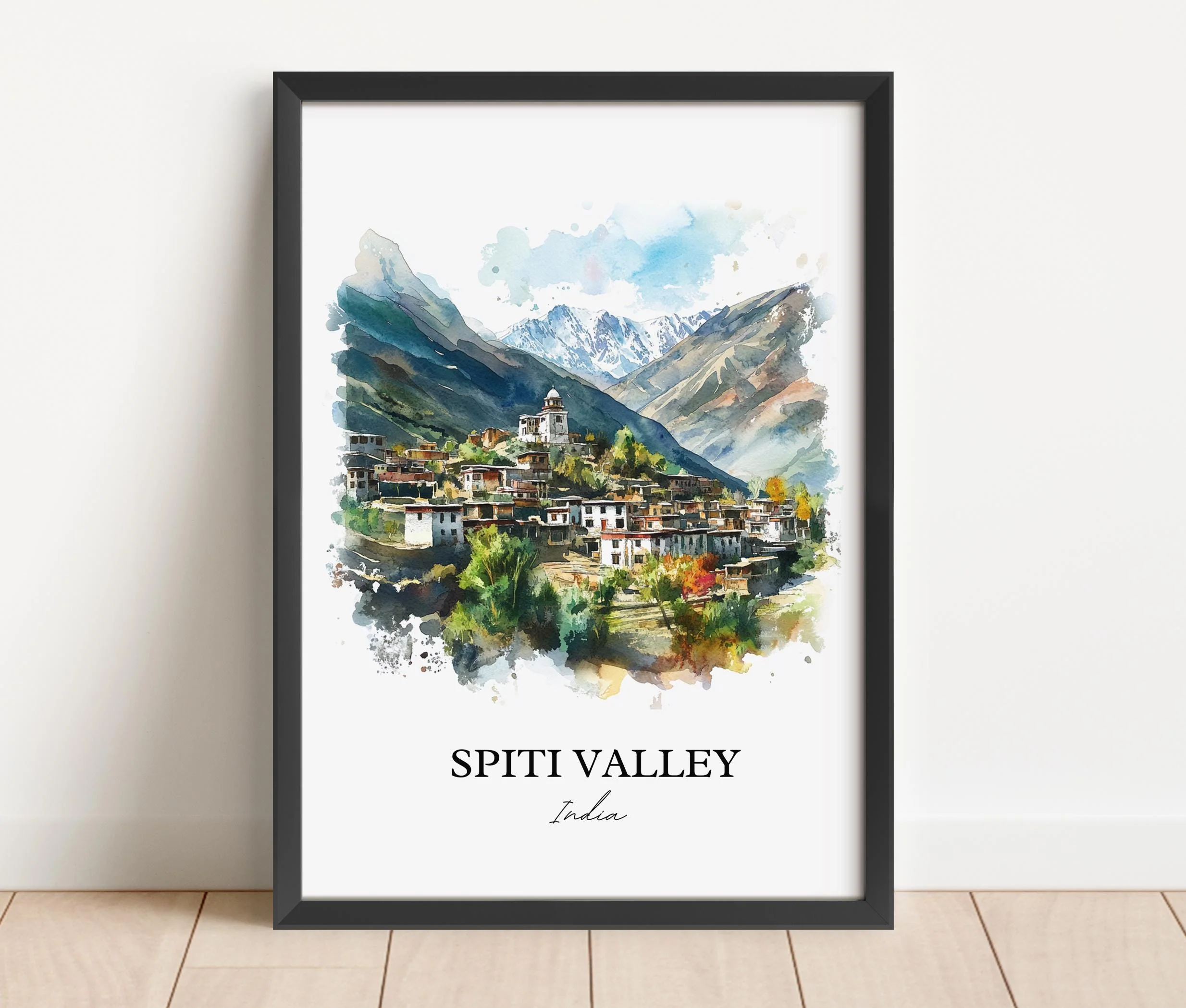 Spiti Valley, India – Watercolor Art Print - Image 6