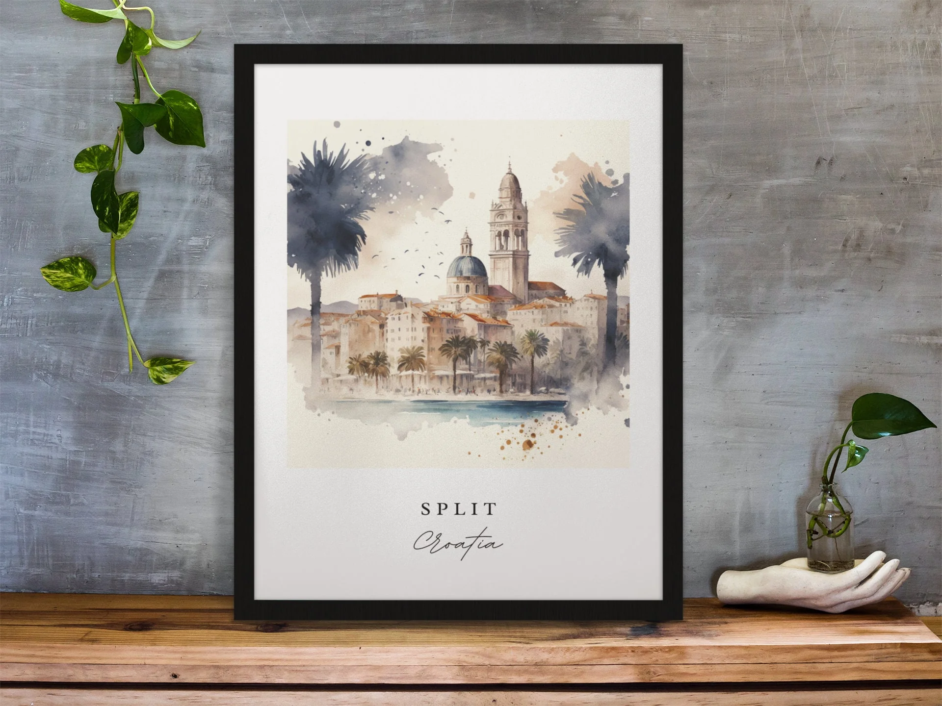 Split, Croatia – Watercolor Art Print - Image 2