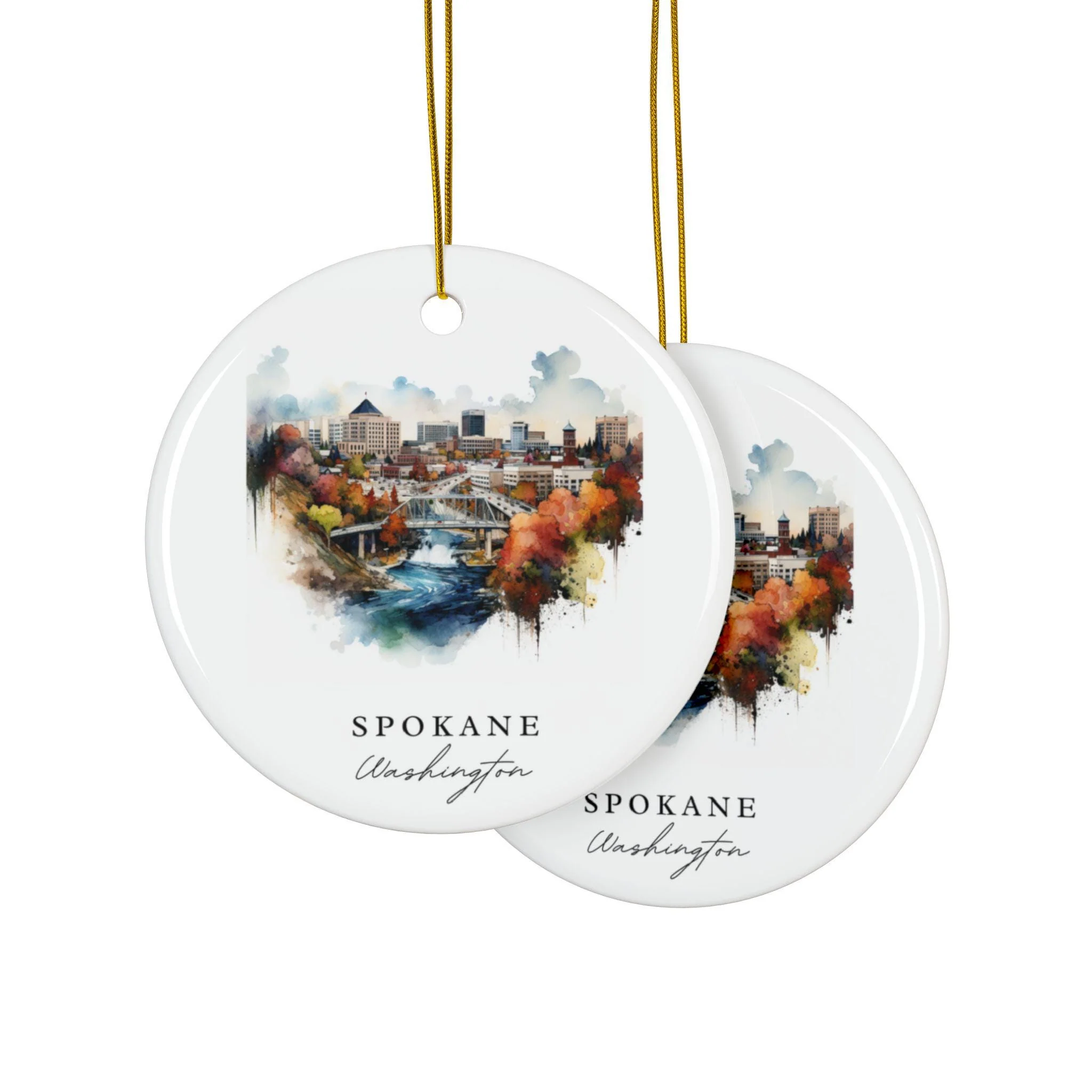Spokane WA Ornament: Unique Spokane Souvenir, Spokane Xmas Decor, and Authentic Spokane Washington Gift - Image 2