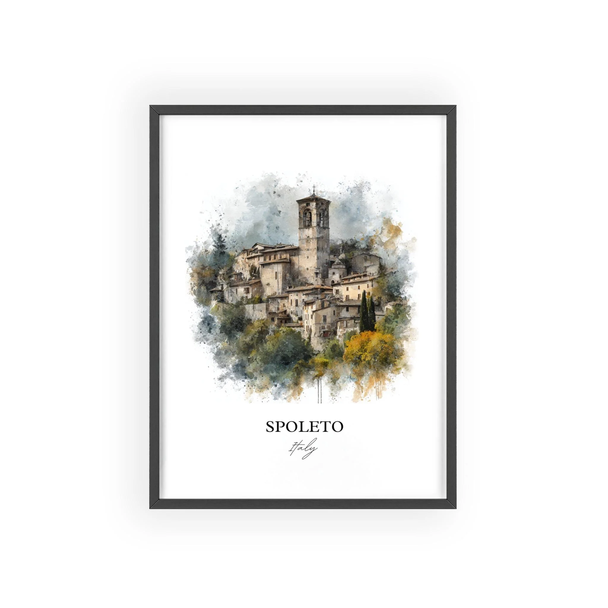 Spoleto, Italy – Watercolor Art Print - Image 10