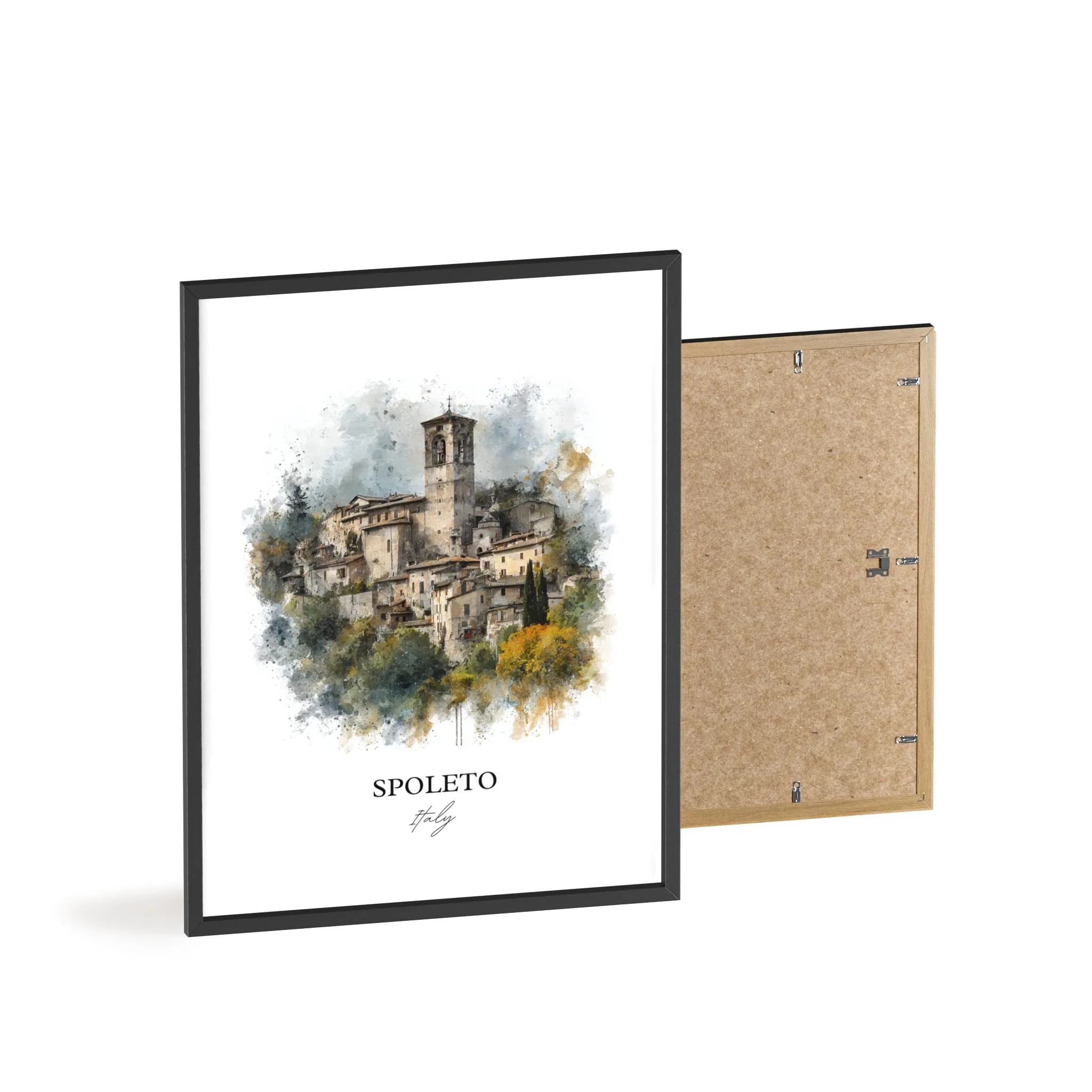 Spoleto, Italy – Watercolor Art Print - Image 11