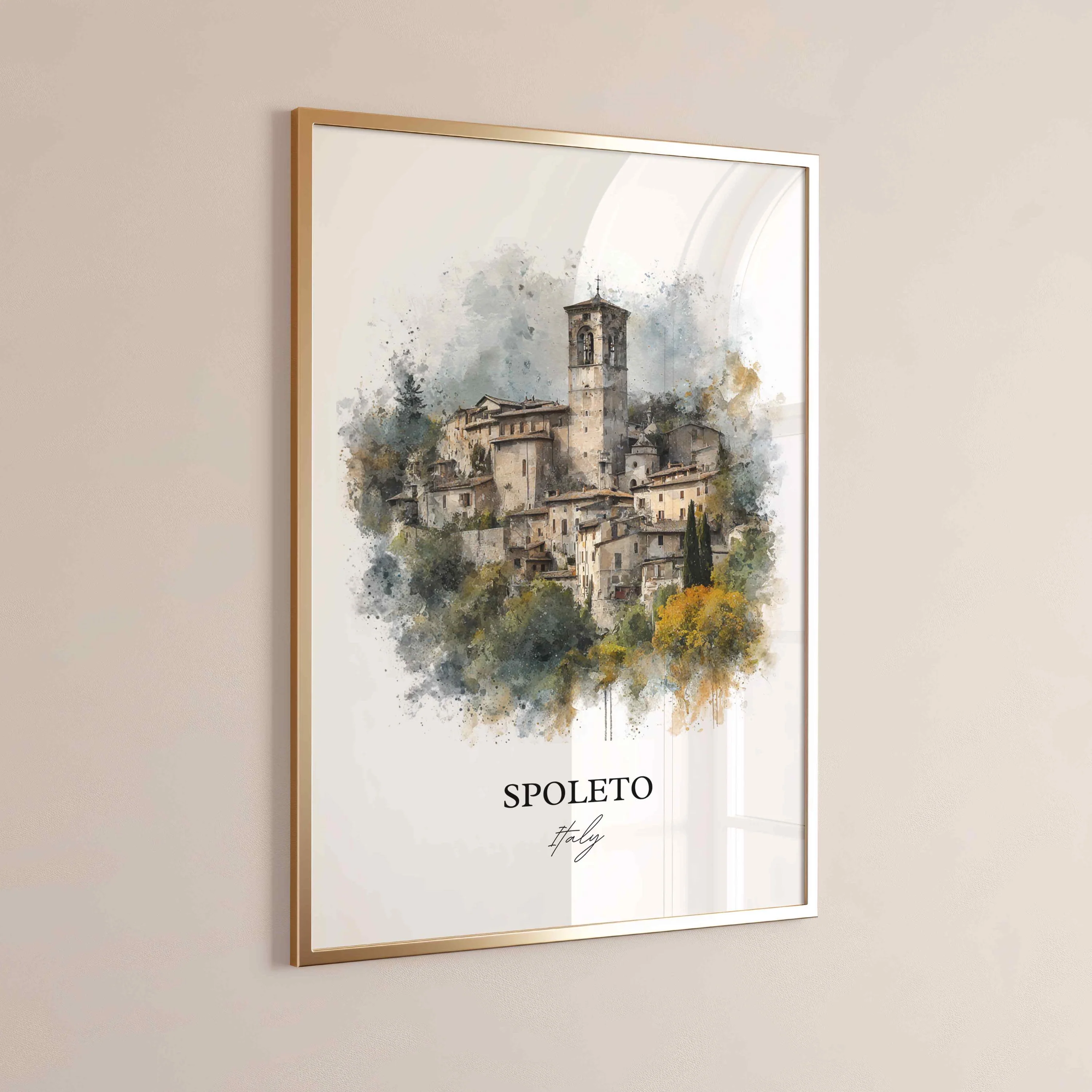 Spoleto, Italy – Watercolor Art Print - Image 5