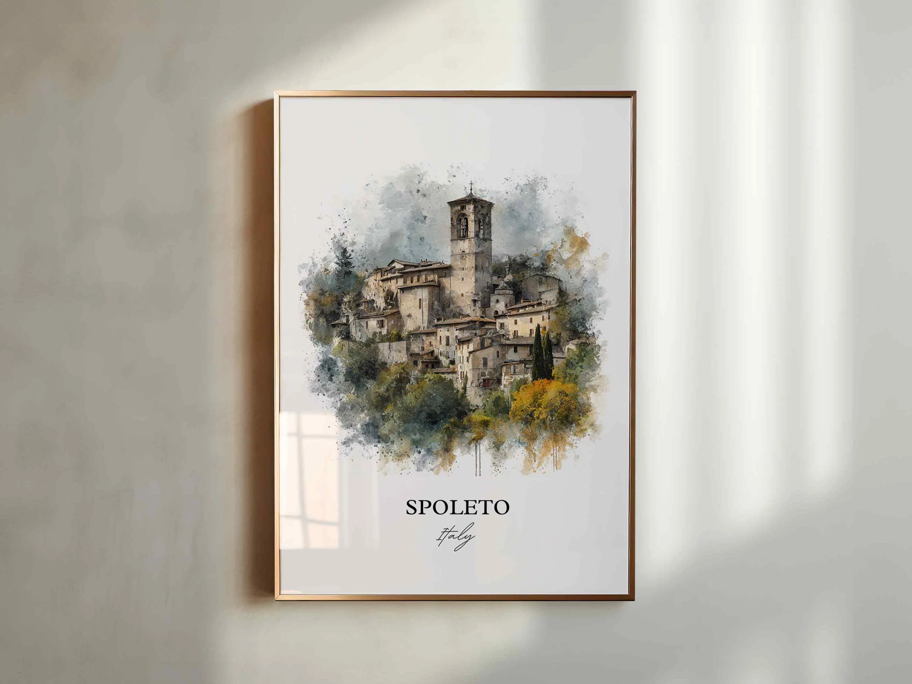 Spoleto, Italy – Watercolor Art Print - Image 6