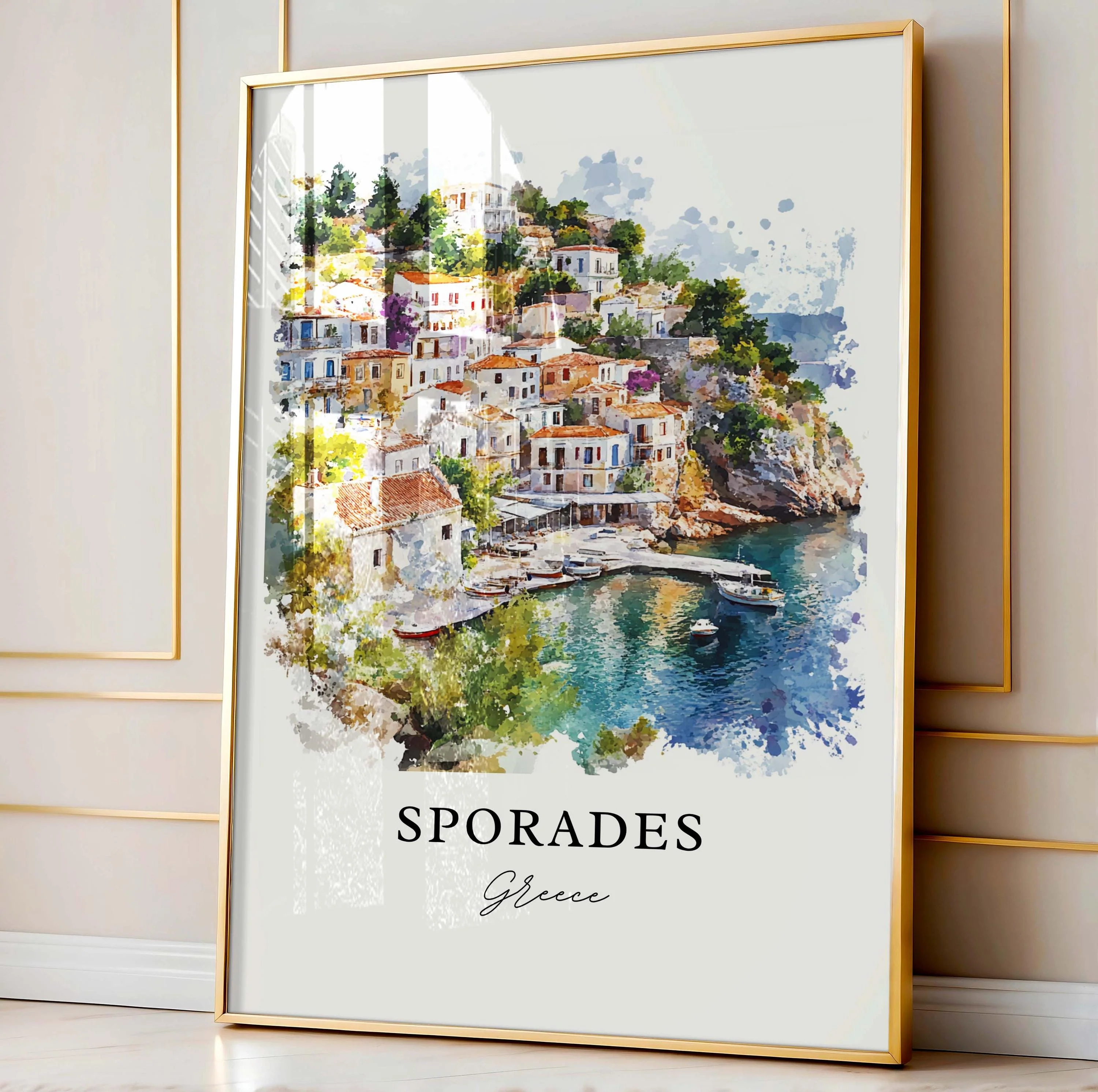 Sporades Islands, Greece – Watercolor Art Print - Image 6