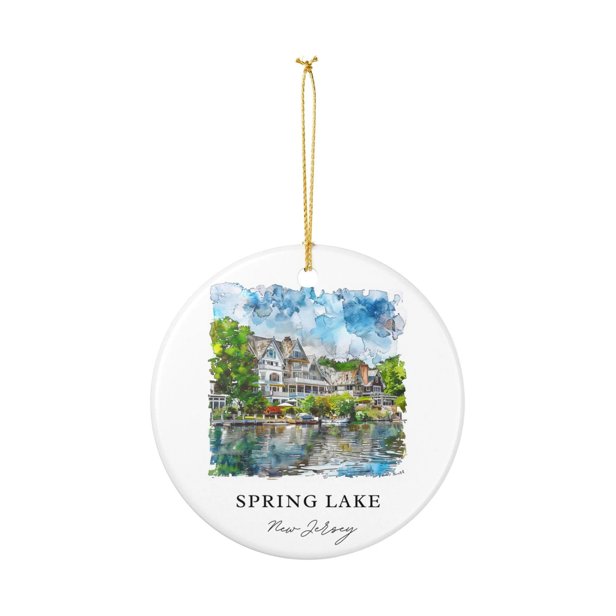 Spring Lake NJ Ornament: Unique Spring Lake Souvenir, Spring Lake Xmas Decor, and Authentic Jersey Shore Gift - Image 2