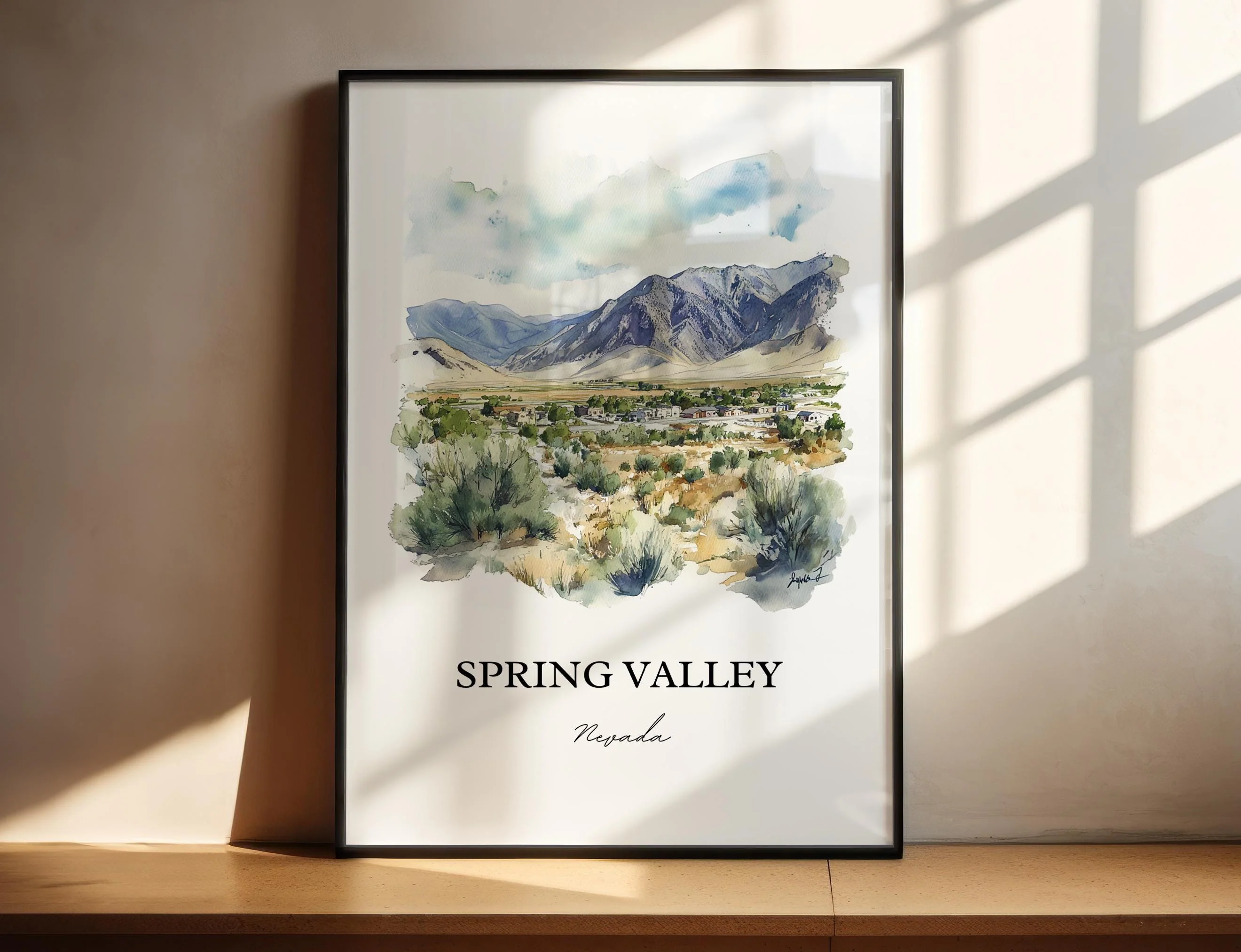 Las Vegas, USA – Watercolor Art Print - Image 3