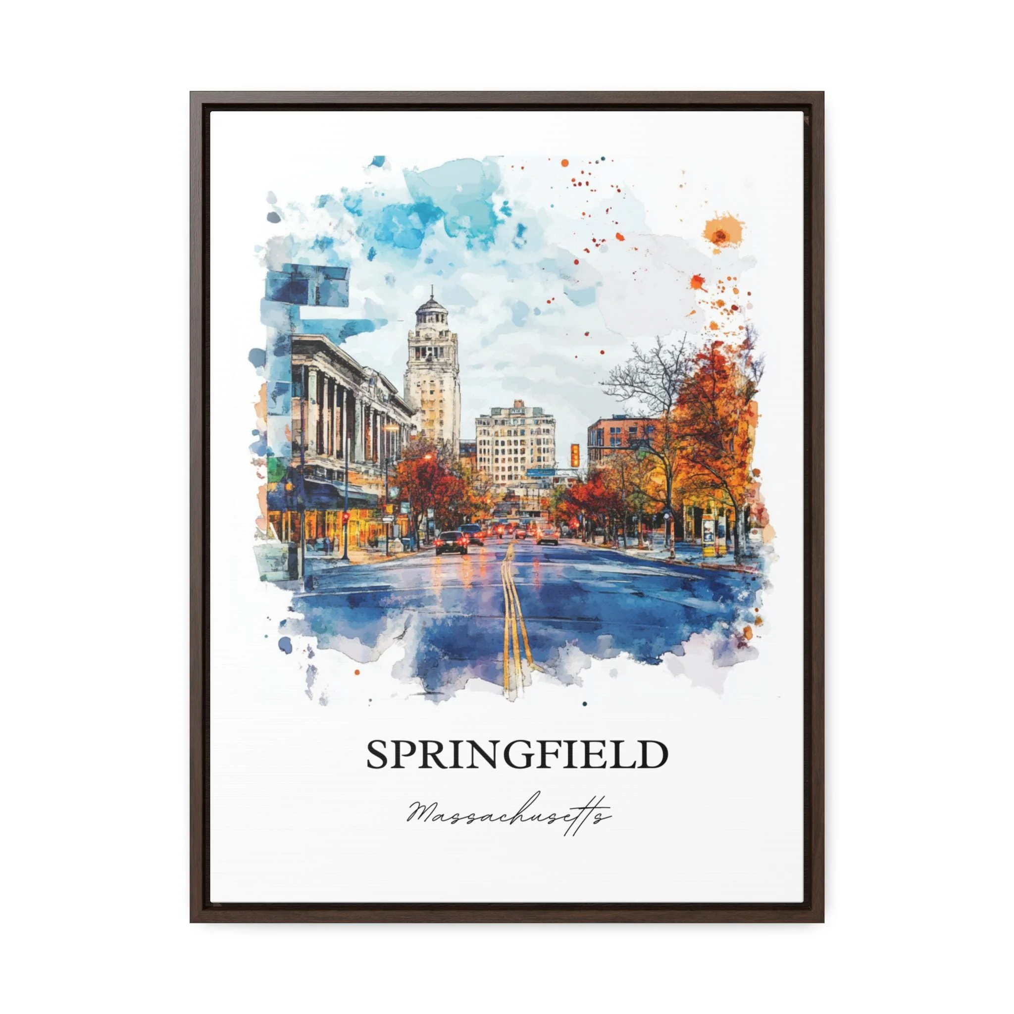 Springfield, Massachusetts – Watercolor Art Print of Connecticut River - Image 7