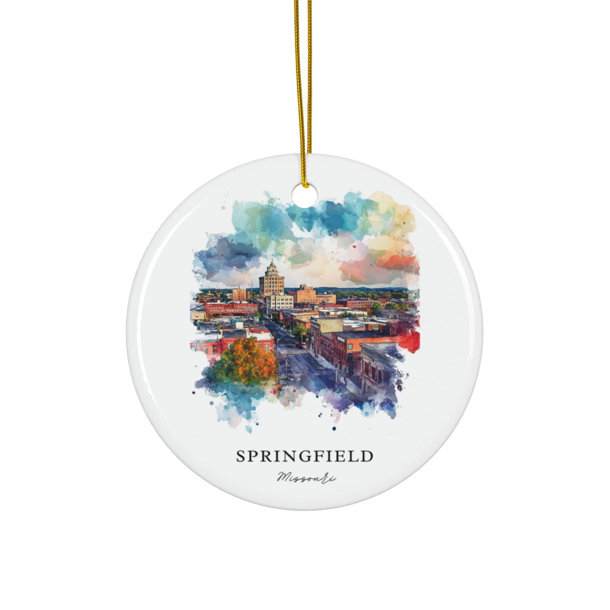 Springfield Missouri Ornament: Unique Springfield MO Souvenir, Missouri Xmas Decor, and Authentic Springfield MO Gift