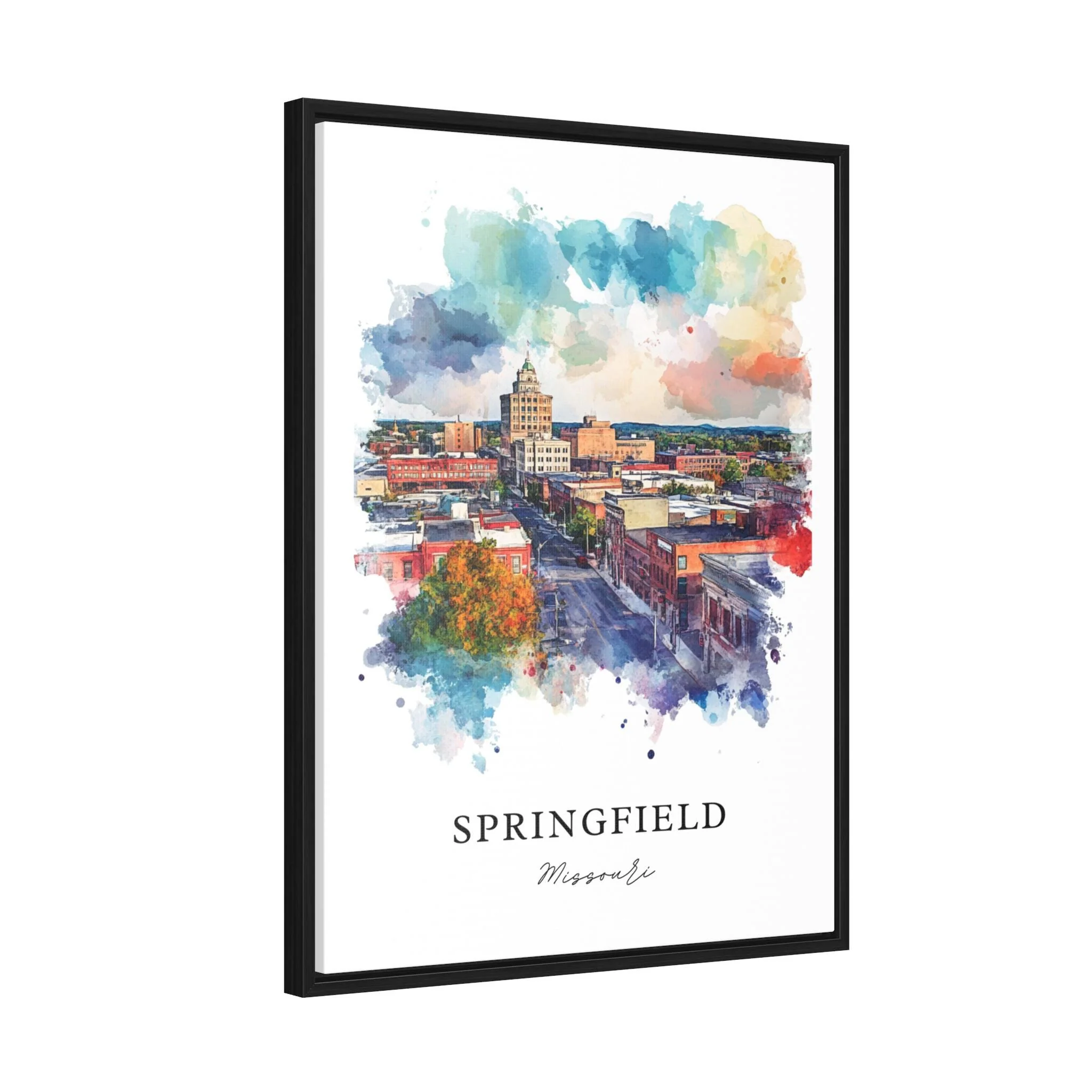 Springfield, Missouri, USA – Watercolor Art Print - Image 2