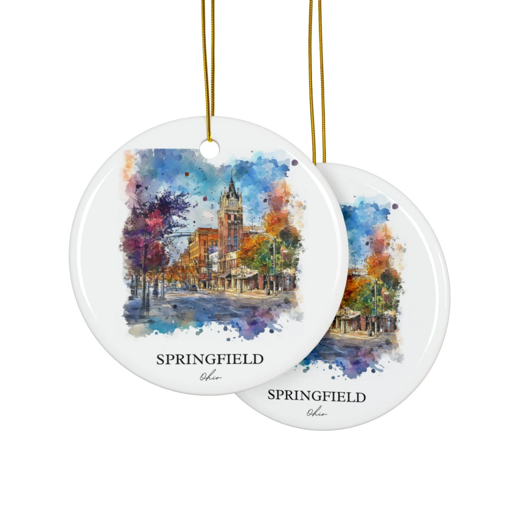 Springfield Ohio Ornament: Unique Springfield OH Souvenir, Springfield OH Xmas Decor, and Authentic Ohio Gift - Image 2