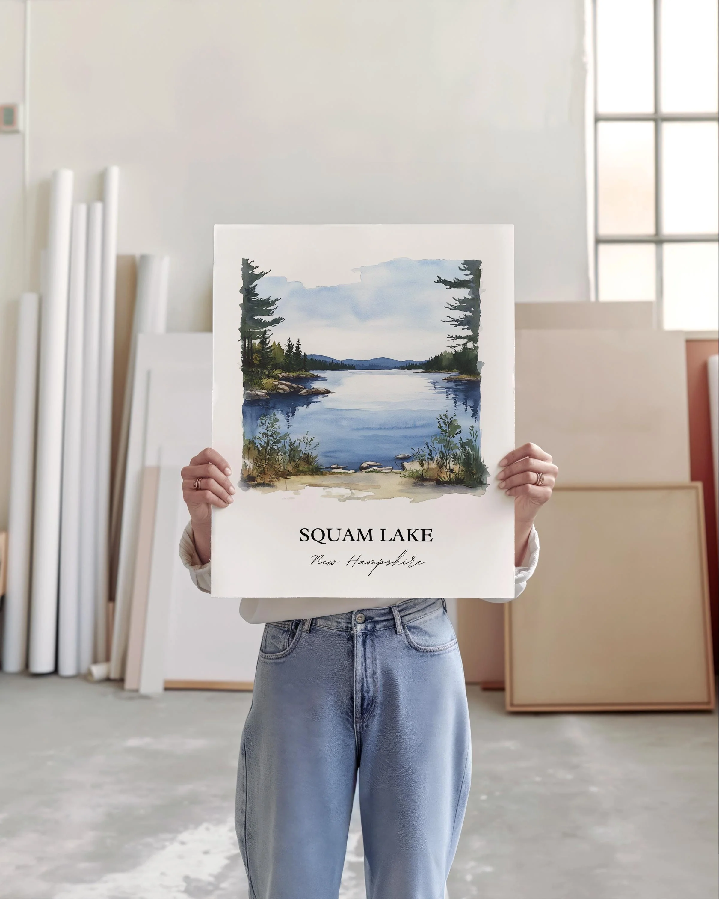 Squam Lake, New Hampshire – Watercolor Art Print - Image 4