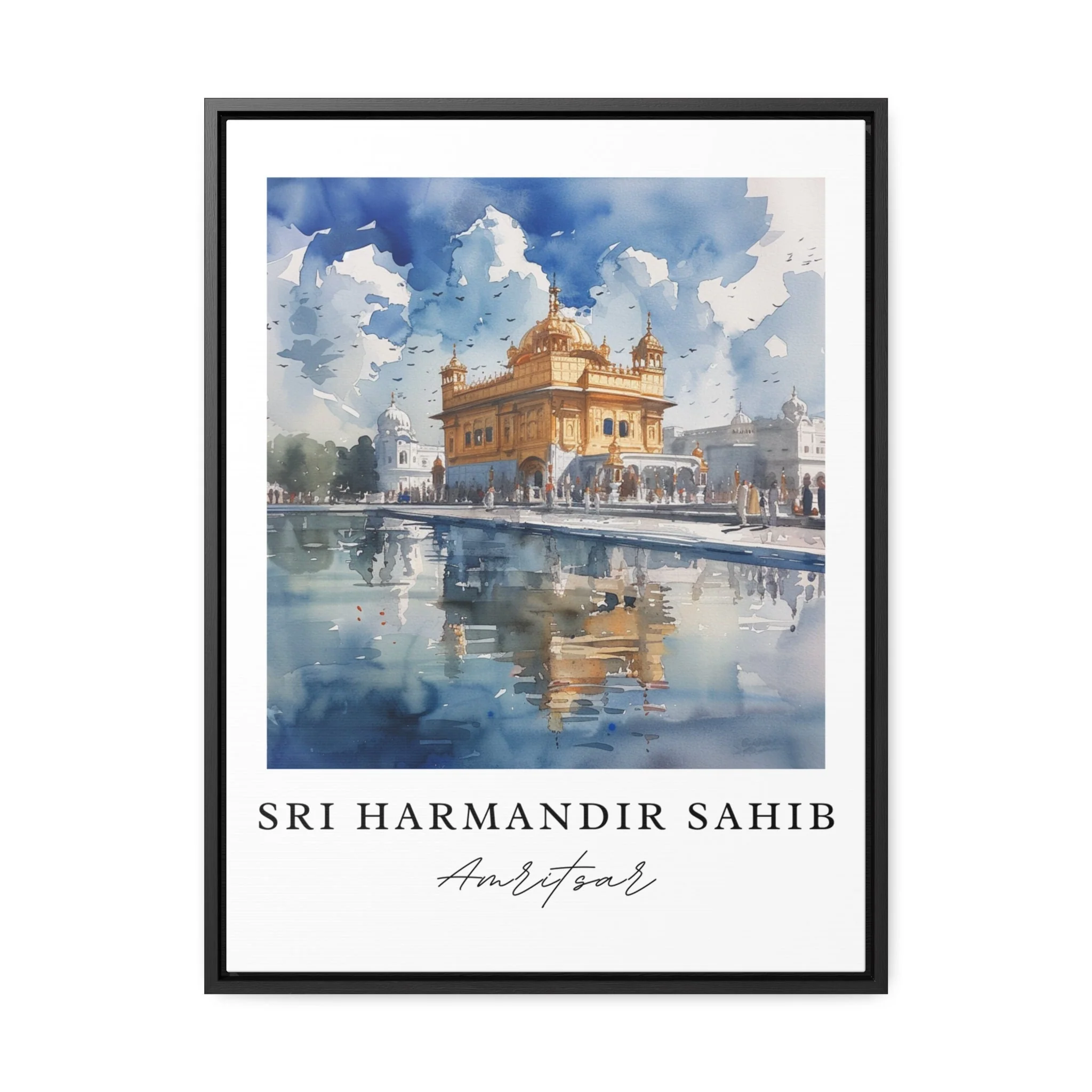 Amritsar, India – Watercolor Art Print of Sri Harmandir Sahib - Image 6