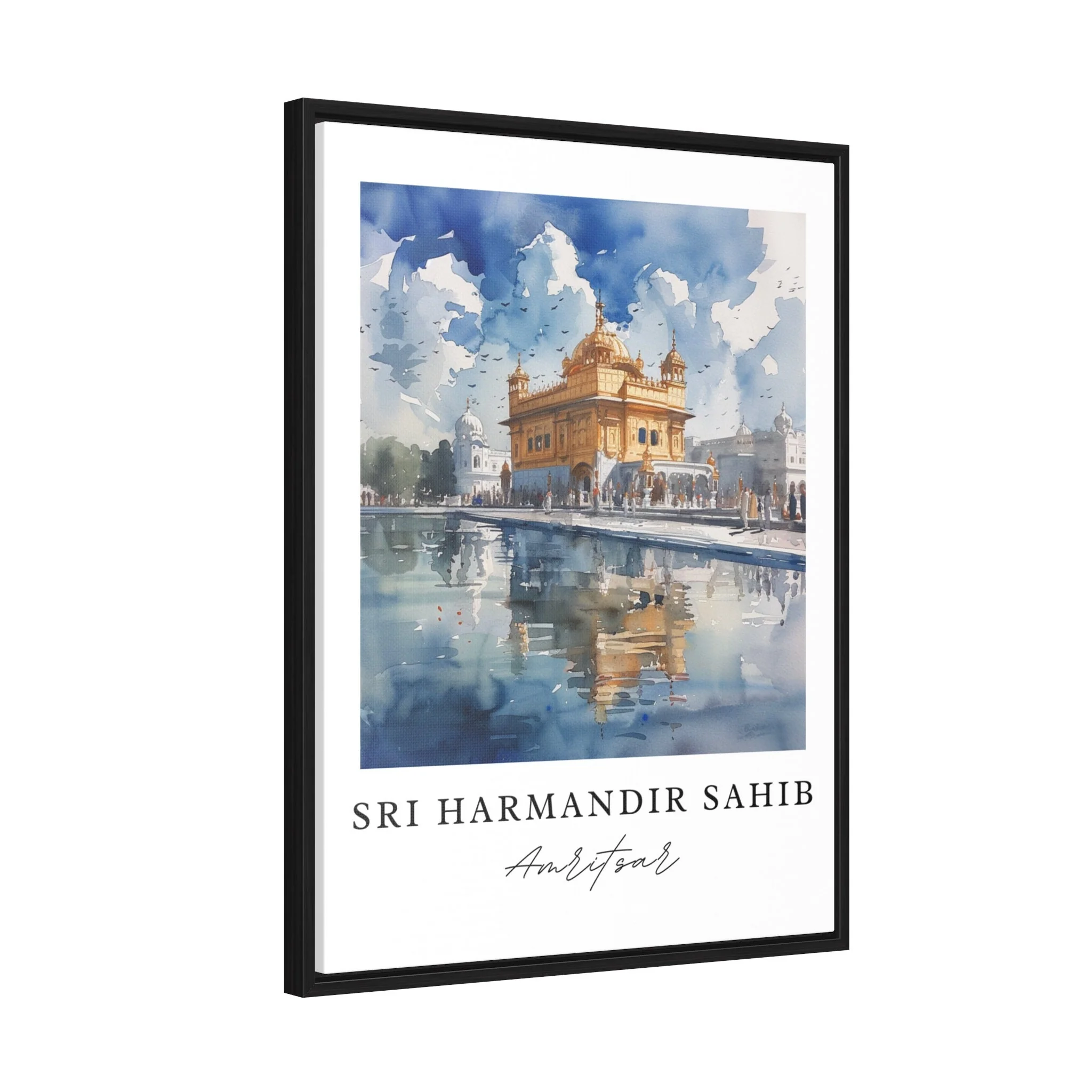 Amritsar, India – Watercolor Art Print of Sri Harmandir Sahib - Image 7