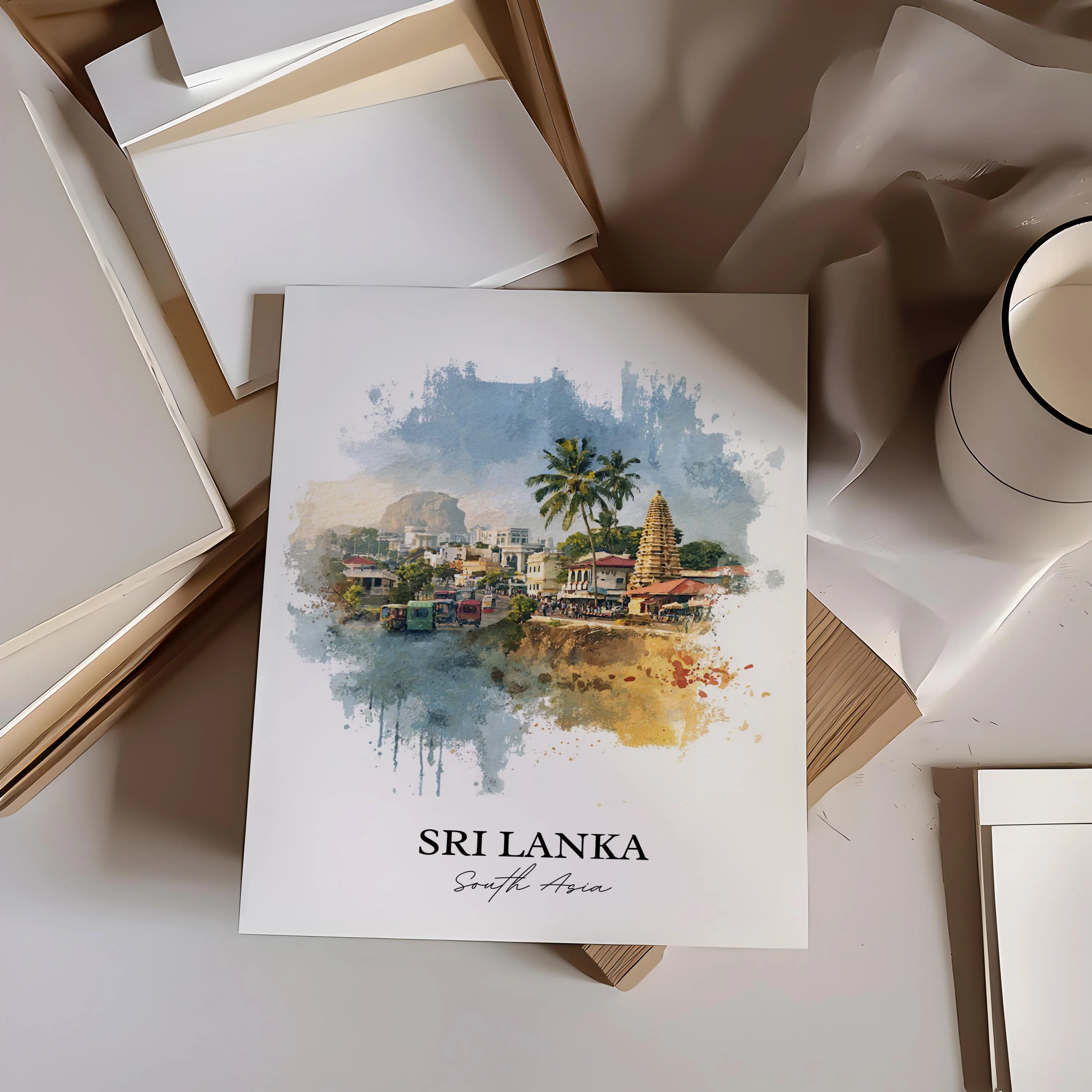 Sri Lanka, Sri Lanka – Watercolor Art Print - Image 6