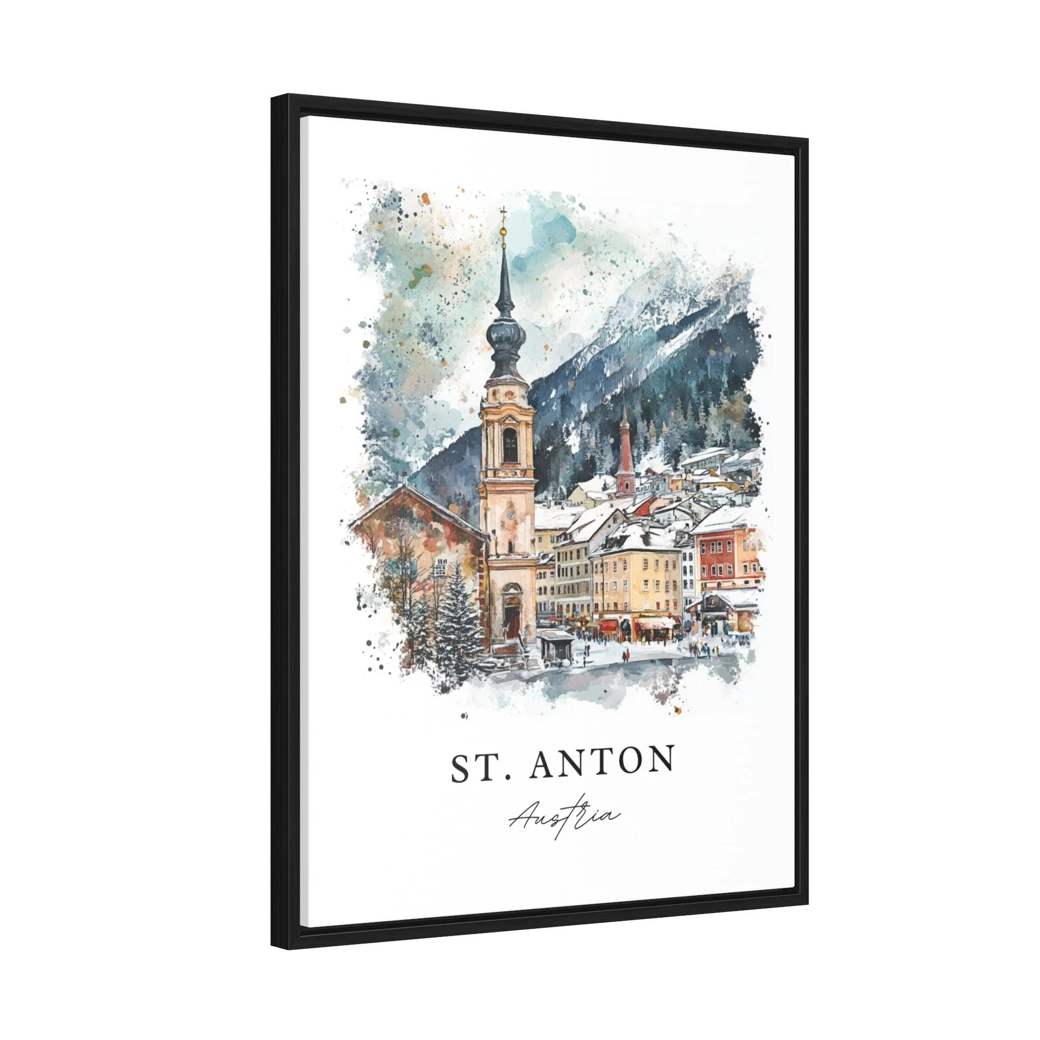 St. Anton am Arlberg, Austria – Watercolor Art Print - Image 7